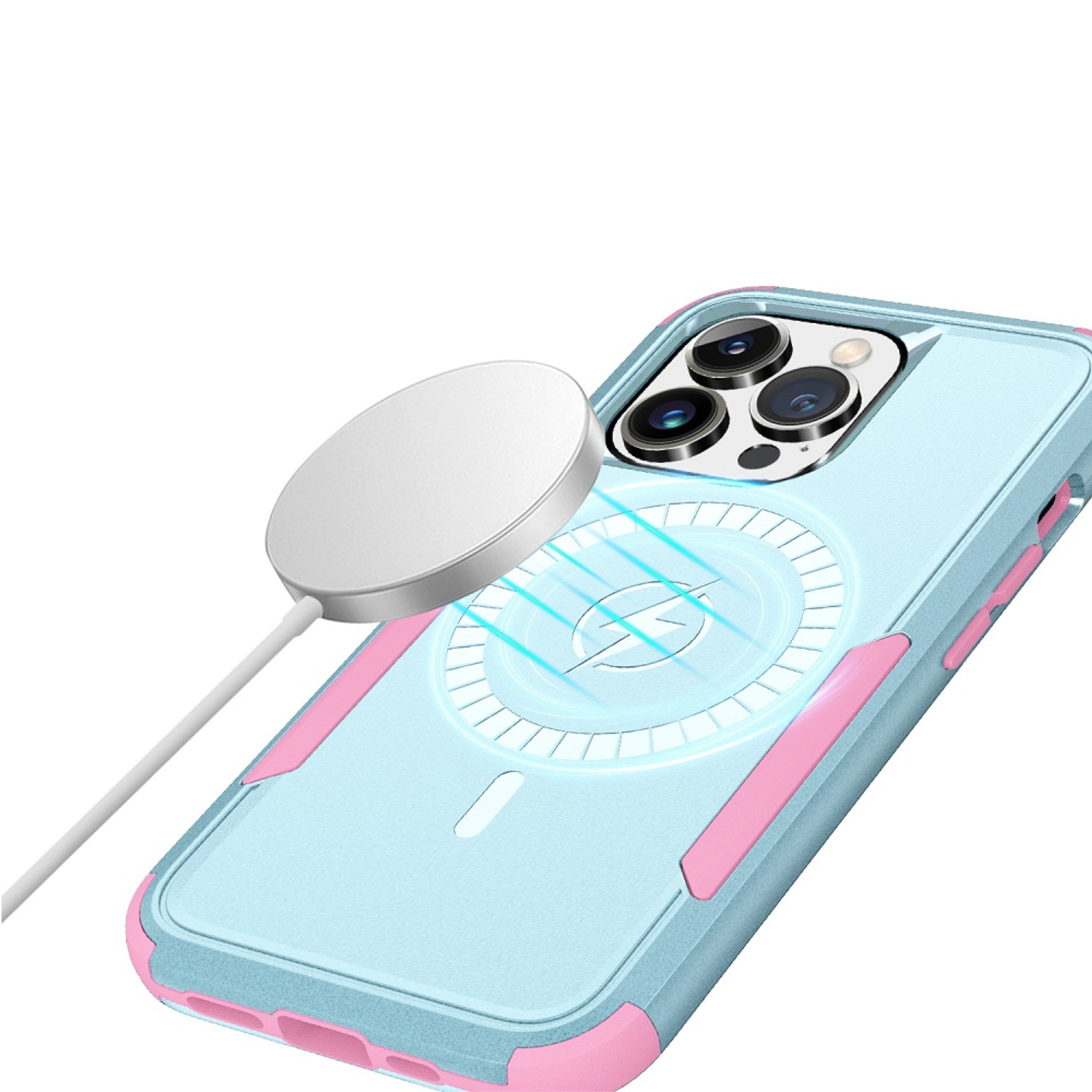 For Apple iPhone 16 Heavy Duty 2in1 TPU Compatible with Magsafe Case Cover - Picture 40 of 41