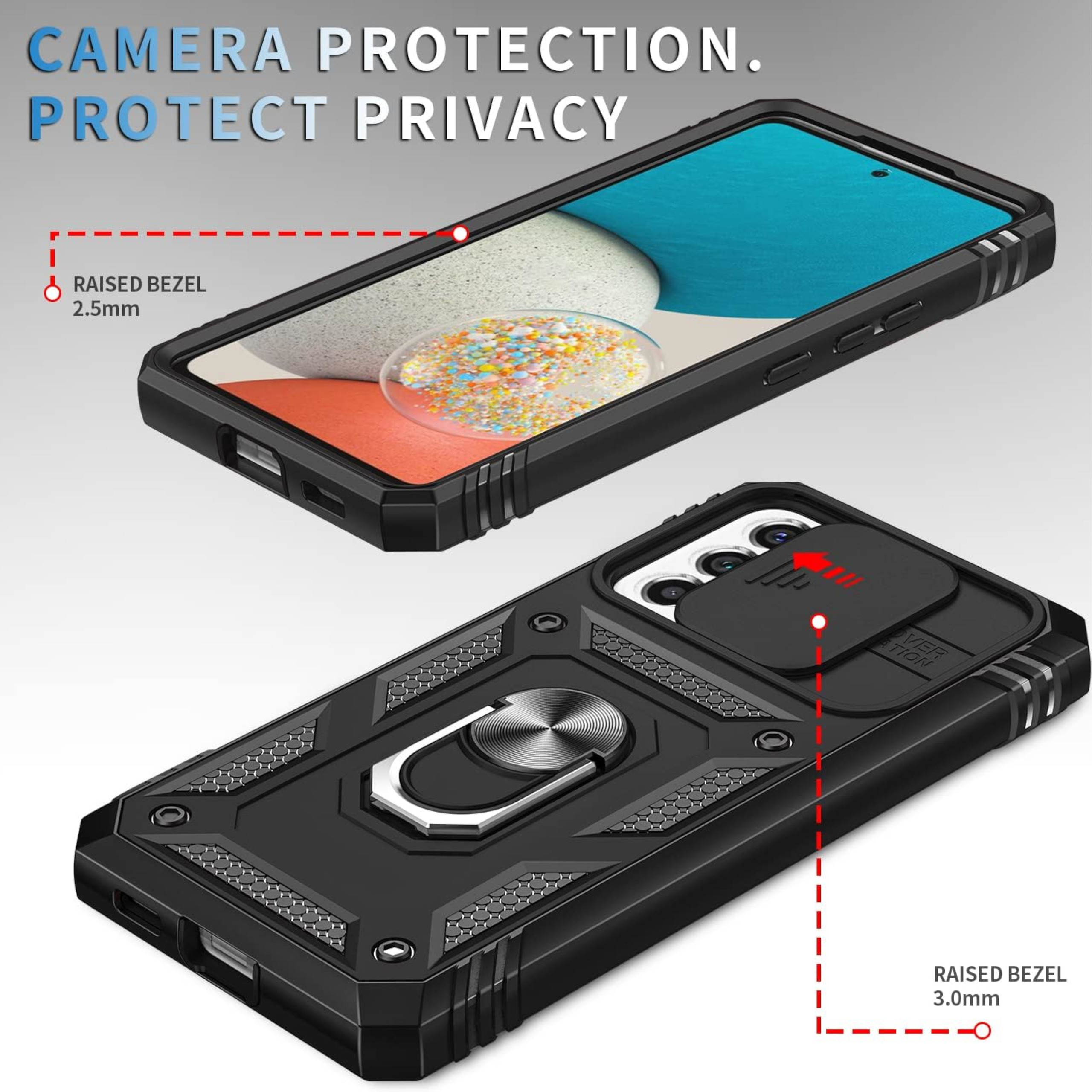 For Apple iPhone 16 Built in Camera Lens Protection & Ring Stand Case Cover - Picture 15 of 58