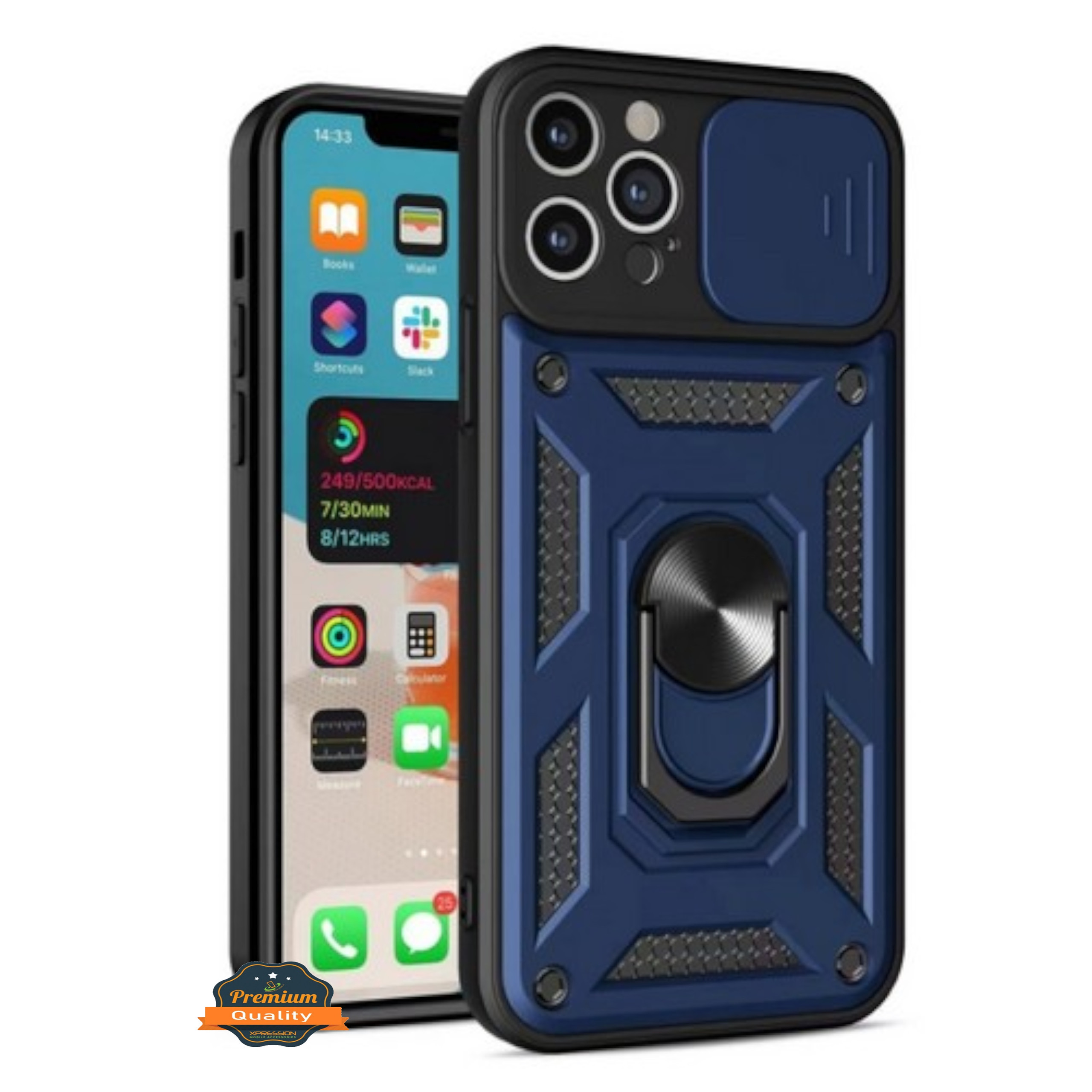For Apple iPhone 16 Built in Camera Lens Protection & Ring Stand Case Cover - Picture 19 of 58