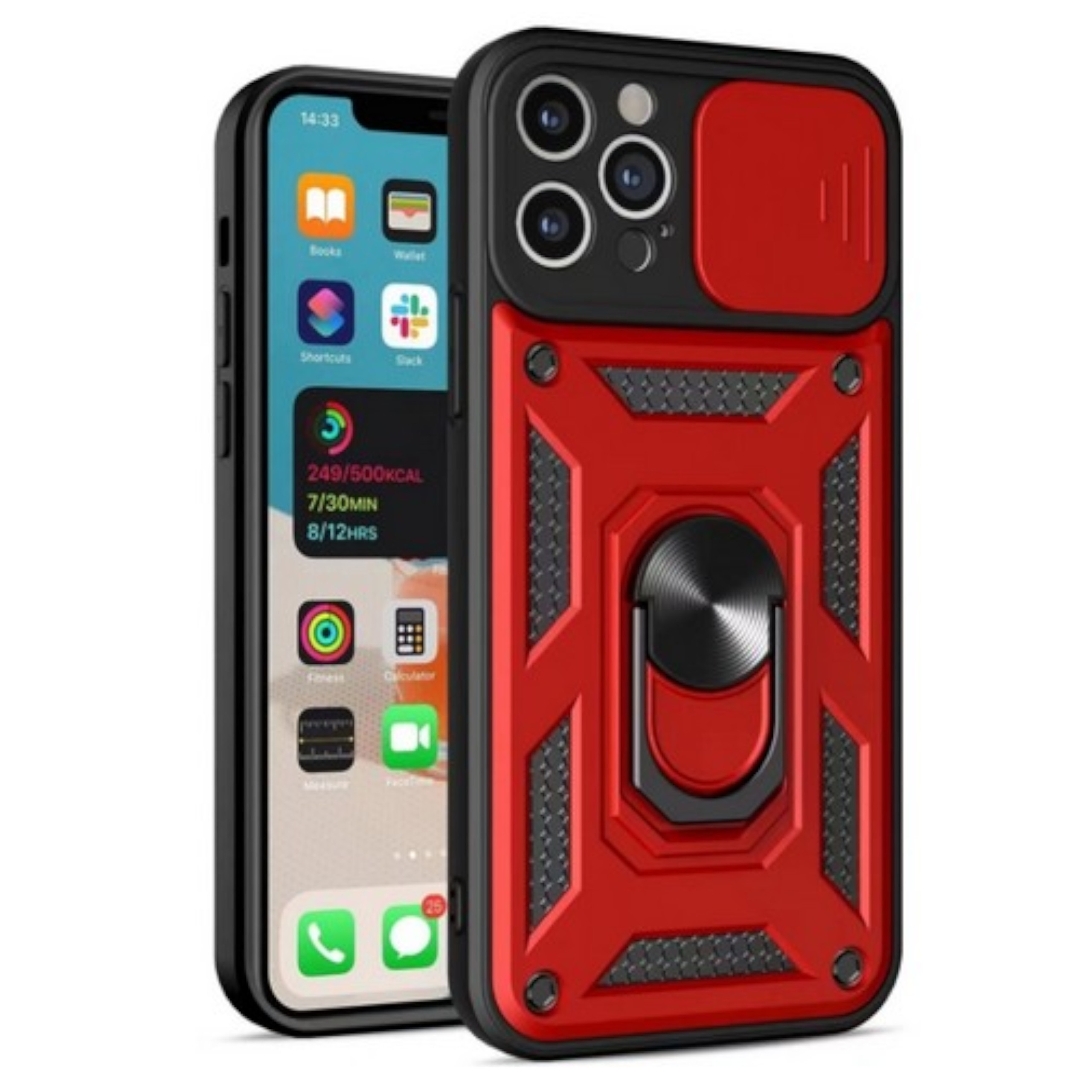 For Apple iPhone 16 Built in Camera Lens Protection & Ring Stand Case Cover - Picture 36 of 58