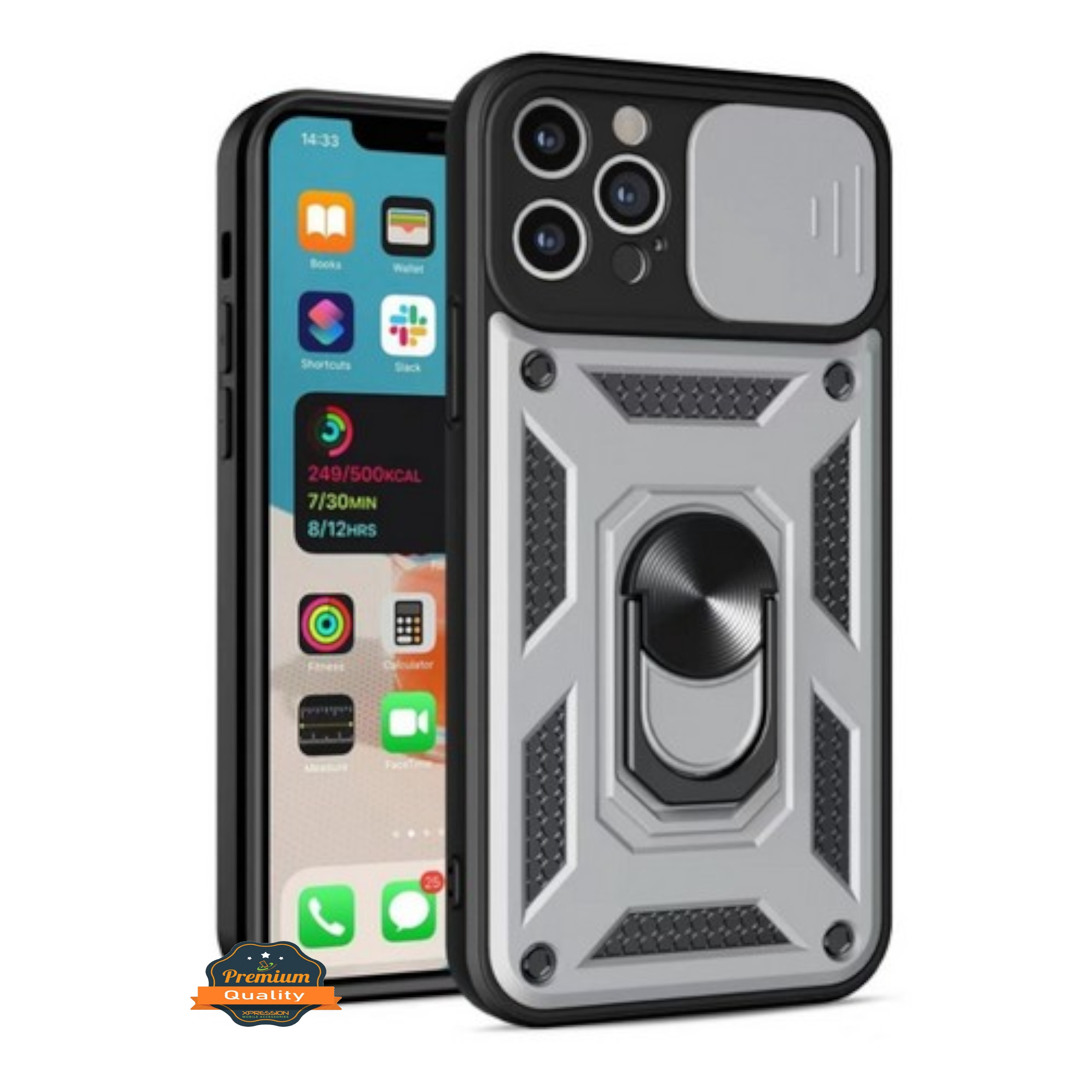 For Apple iPhone 16 Built in Camera Lens Protection & Ring Stand Case Cover - Picture 51 of 58