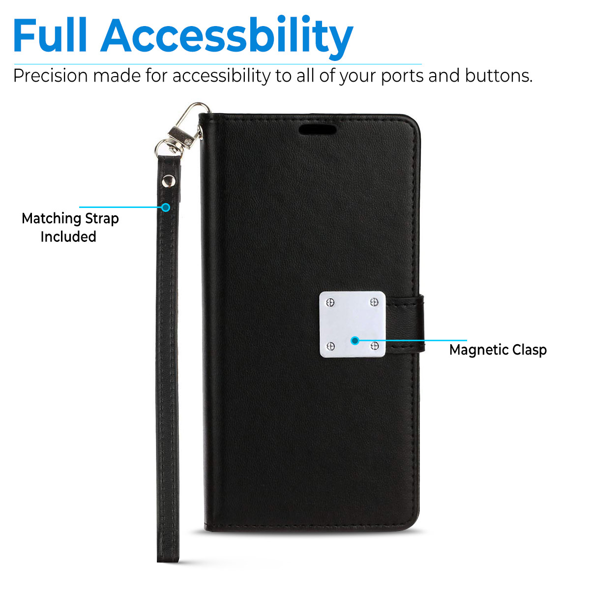 For Apple iPhone 16e / SE4 Wallet PU Leather 6 Card Slots Folio Pouch Case Cover - Picture 15 of 48