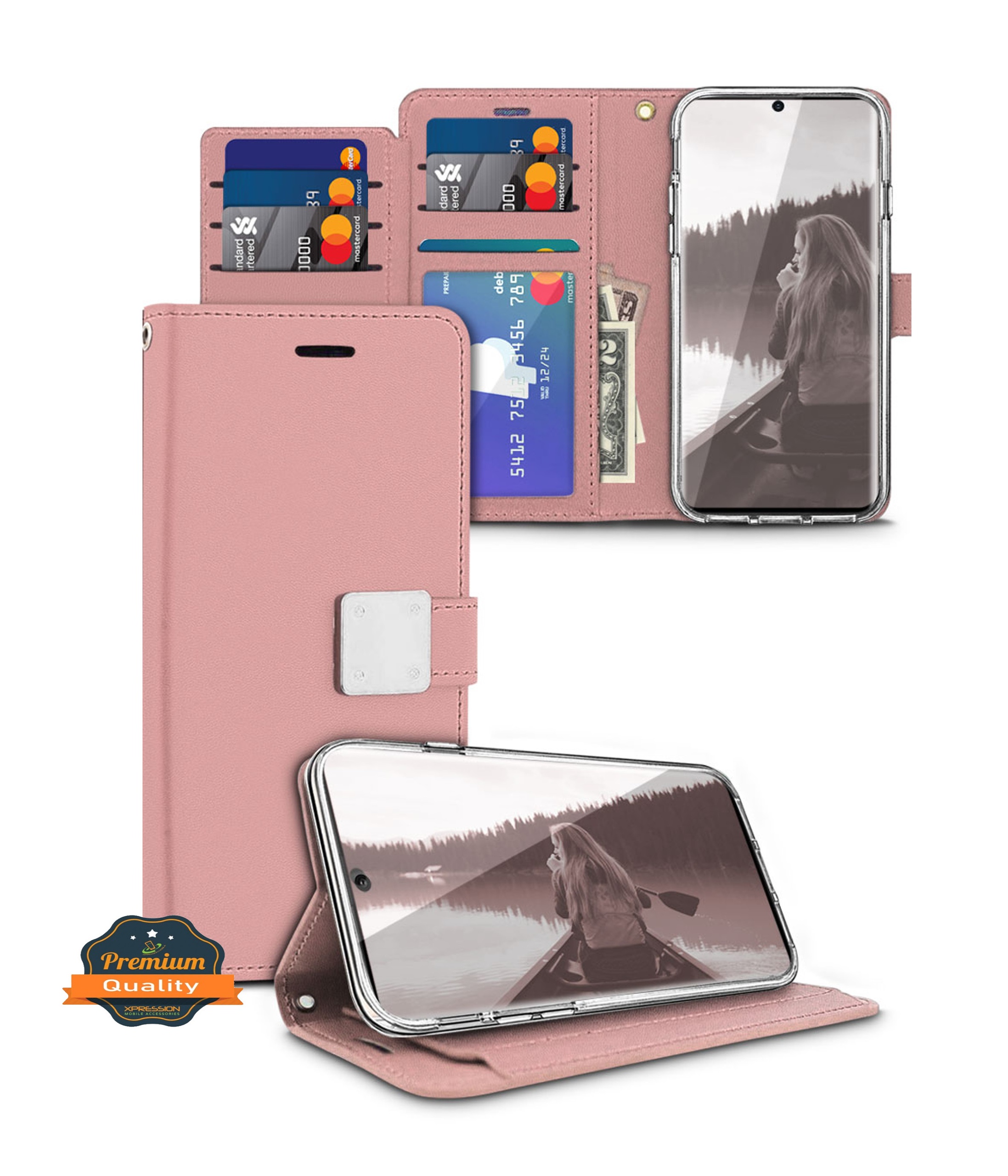 For Apple iPhone 16e / SE4 Wallet PU Leather 6 Card Slots Folio Pouch Case Cover - Picture 41 of 48