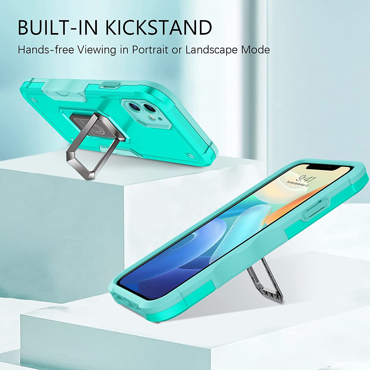 For Apple iPhone 16 Pro Hybrid 2in1 PC TPU Rugged Magnetic Ring Stand Case Cover - Picture 30 of 42