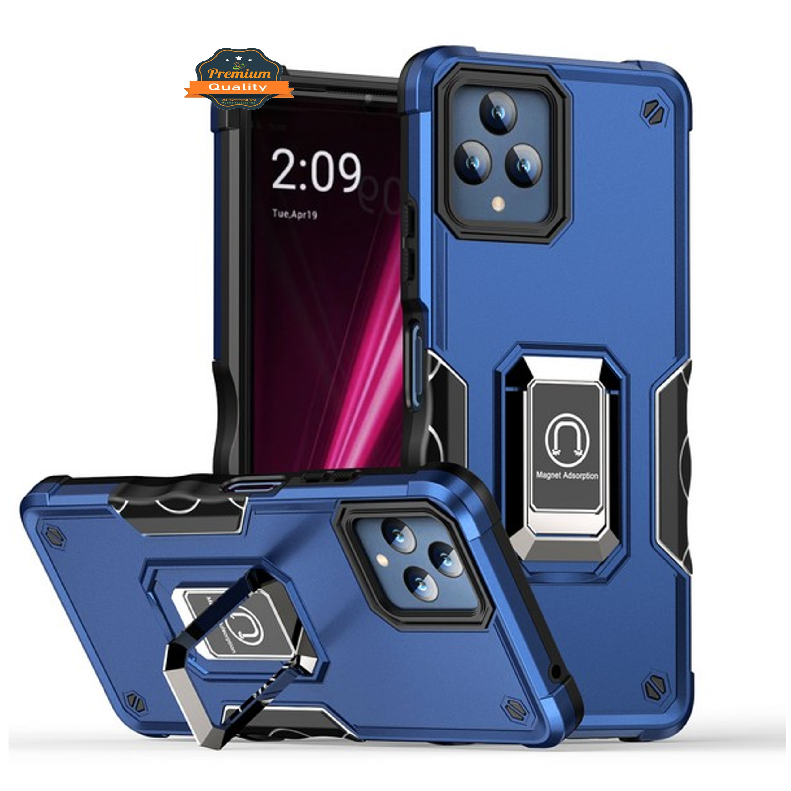 For Apple iPhone 16 Pro Hybrid 2in1 PC TPU Rugged Magnetic Ring Stand Case Cover - Picture 23 of 42