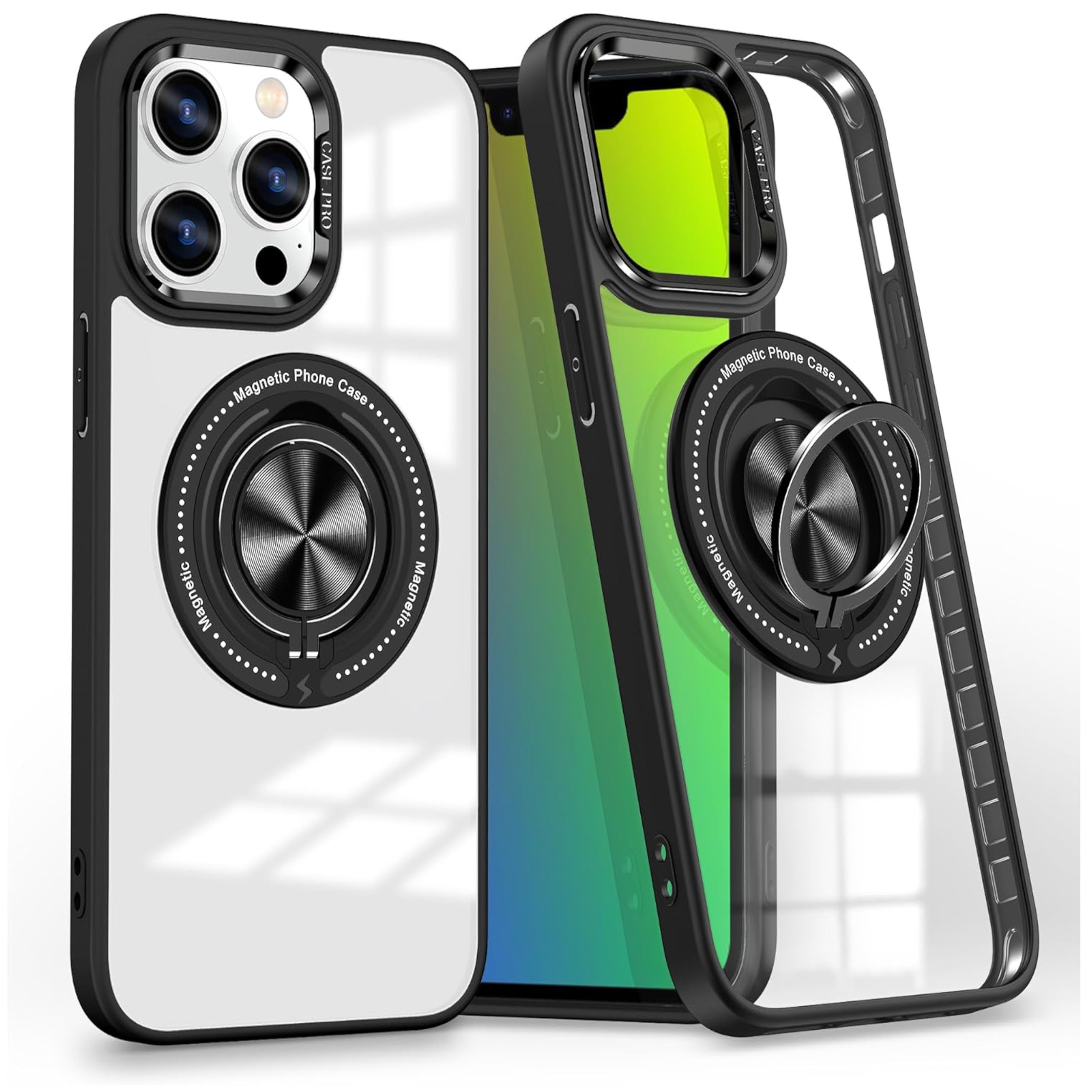 iPhone 16 Pro ケース＆iFace MagRing Holder For Apple iPhone 16 Pro Max Hybrid Magnetic 360° Rotate Ring