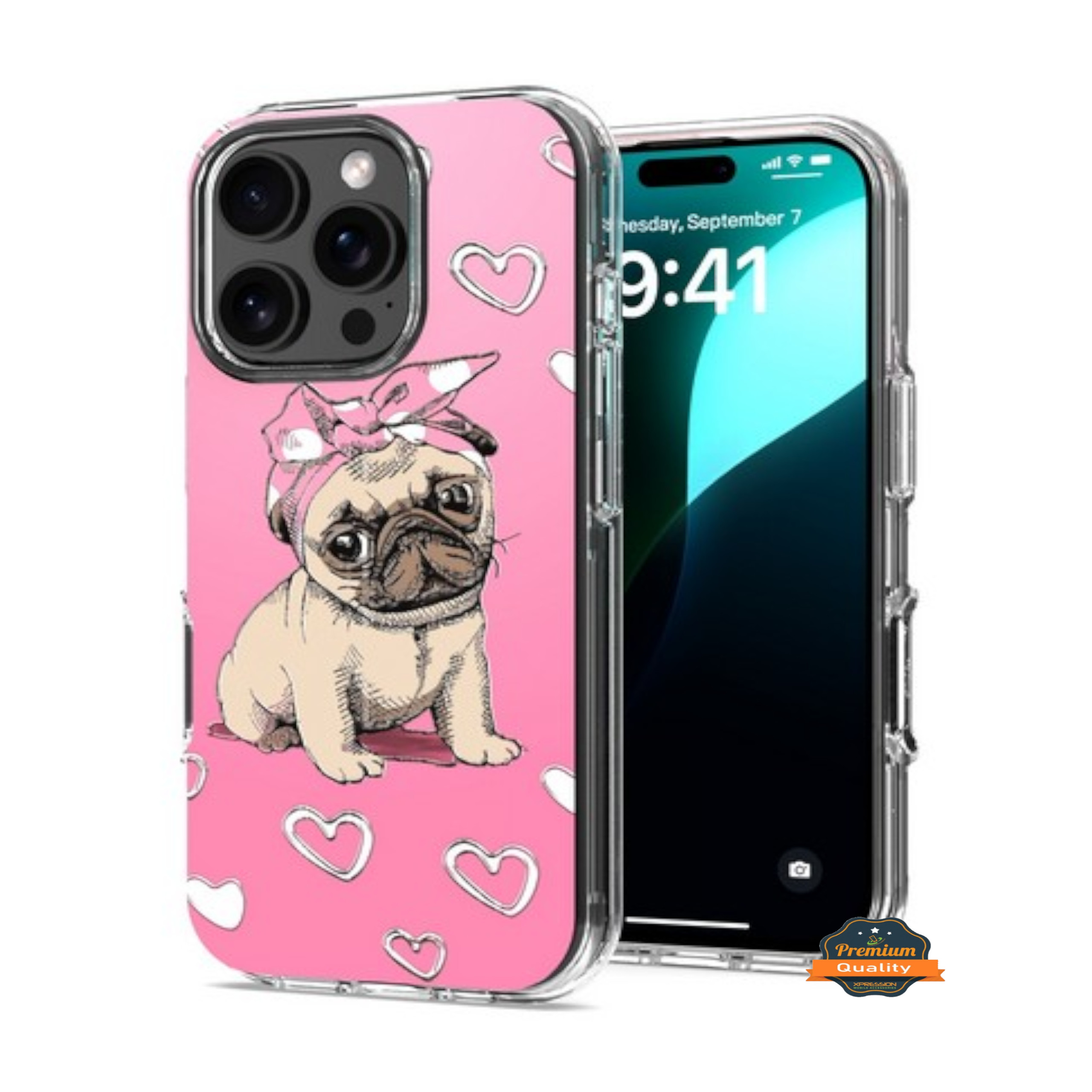 For Apple iPhone 16 Plus Hybrid Image Patterns Hard Back TPU Rubber Case Cover - Picture 50 of 56
