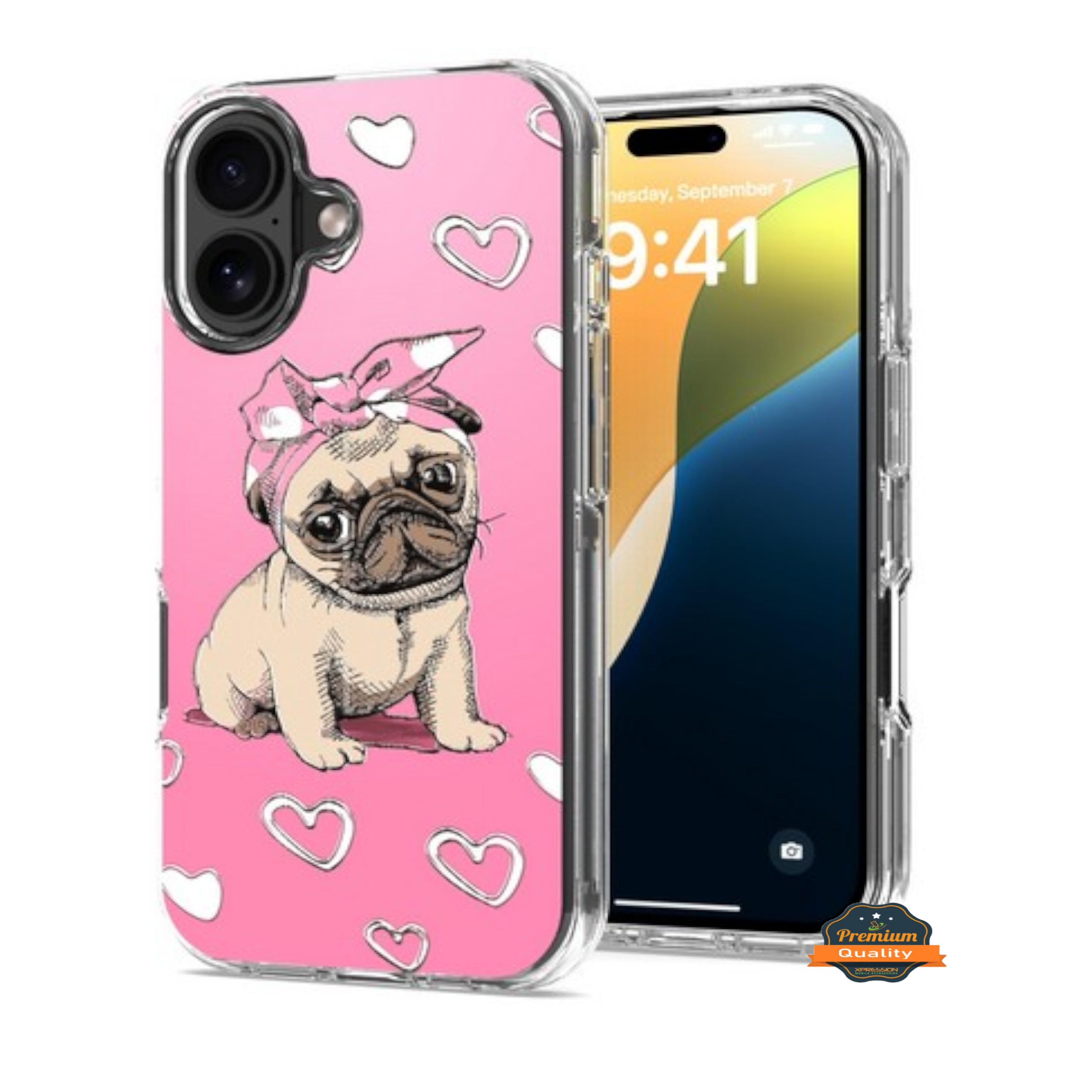 For Apple iPhone 16 Plus Hybrid Image Patterns Hard Back TPU Rubber Case Cover - Picture 49 of 56