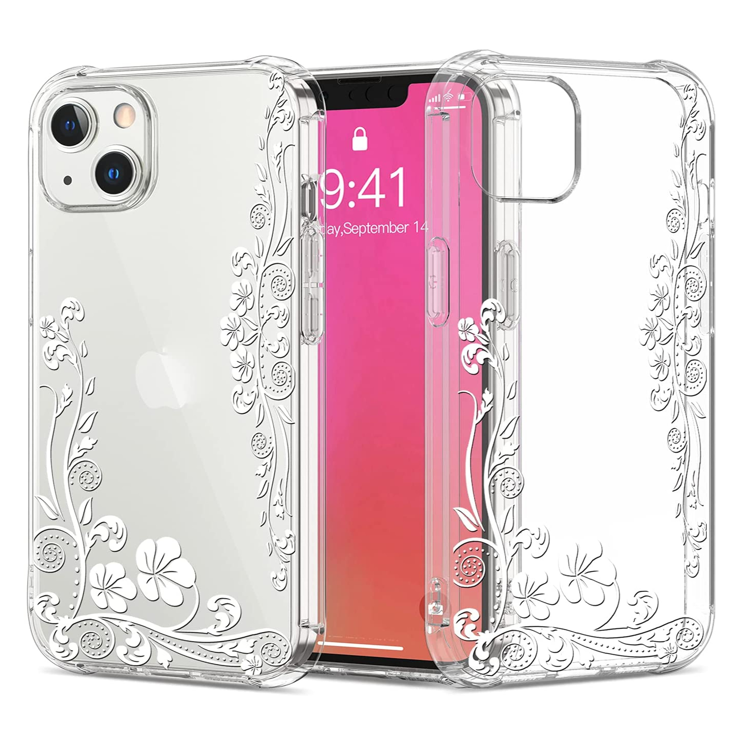 For Apple iPhone 16 Plus Hybrid Image Patterns Hard Back TPU Rubber Case Cover - Picture 40 of 56