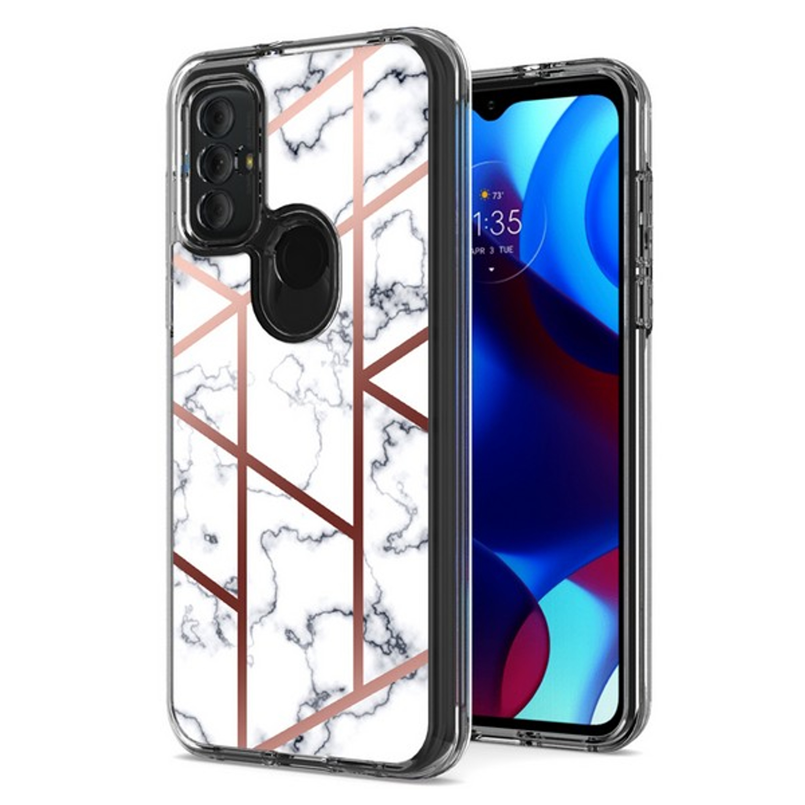 For Apple iPhone 16 Plus Fashion Marble Design Hard PC TPU Hybrid Case Cover - Picture 30 of 41