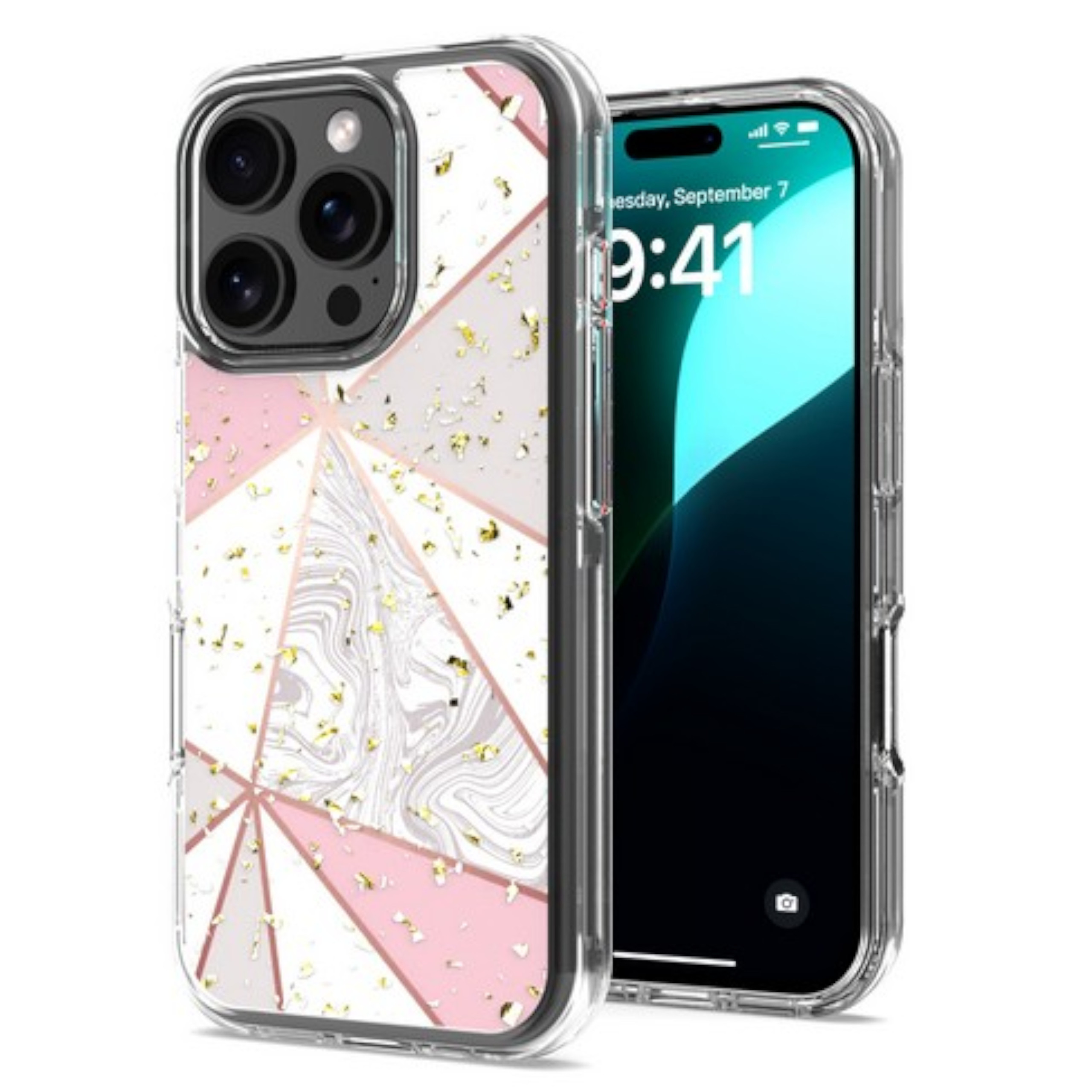 For Apple iPhone 16 Plus Fashion Marble Design Hard PC TPU Hybrid Case Cover - Picture 37 of 41