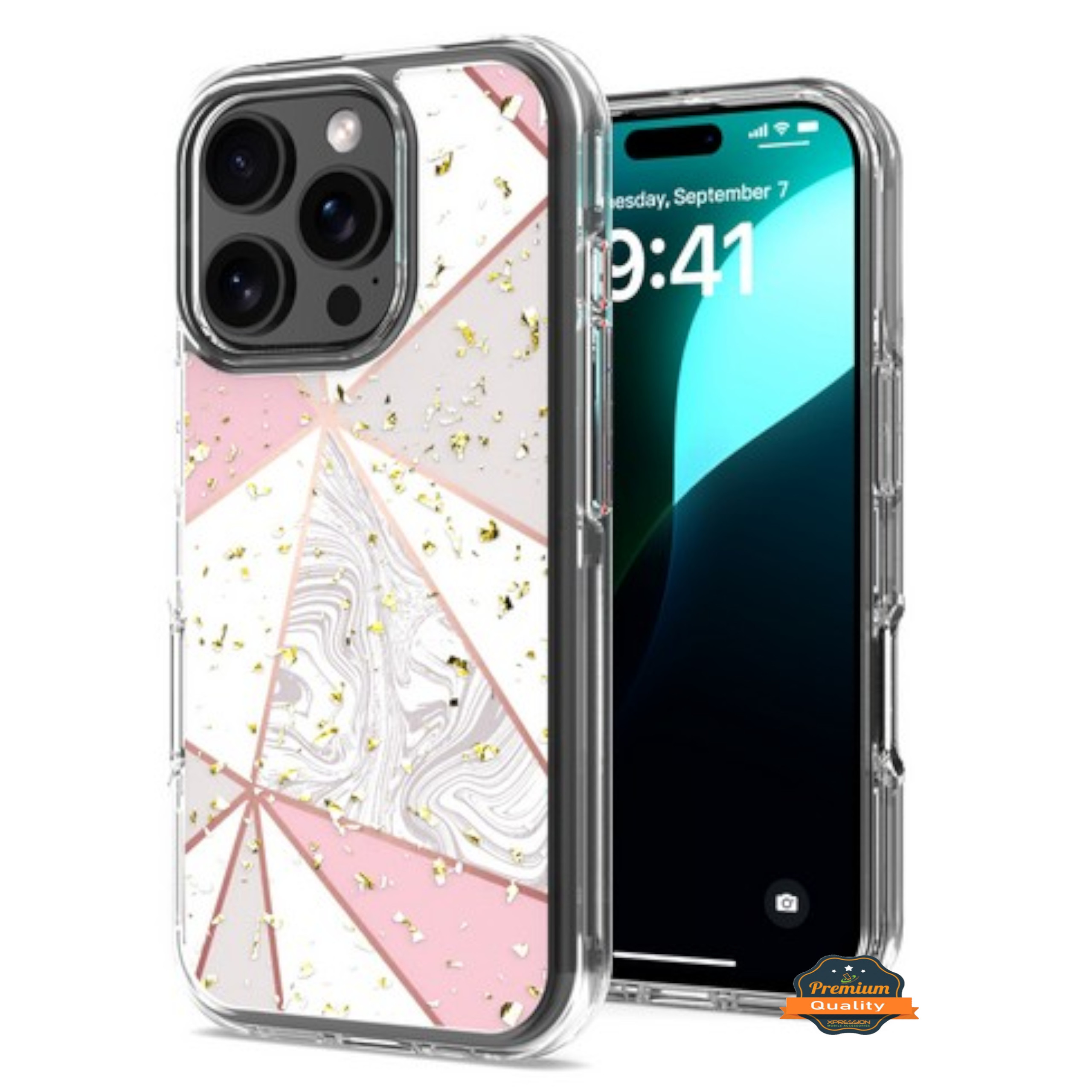 For Apple iPhone 16 Plus Fashion Marble Design Hard PC TPU Hybrid Case Cover - Picture 36 of 41