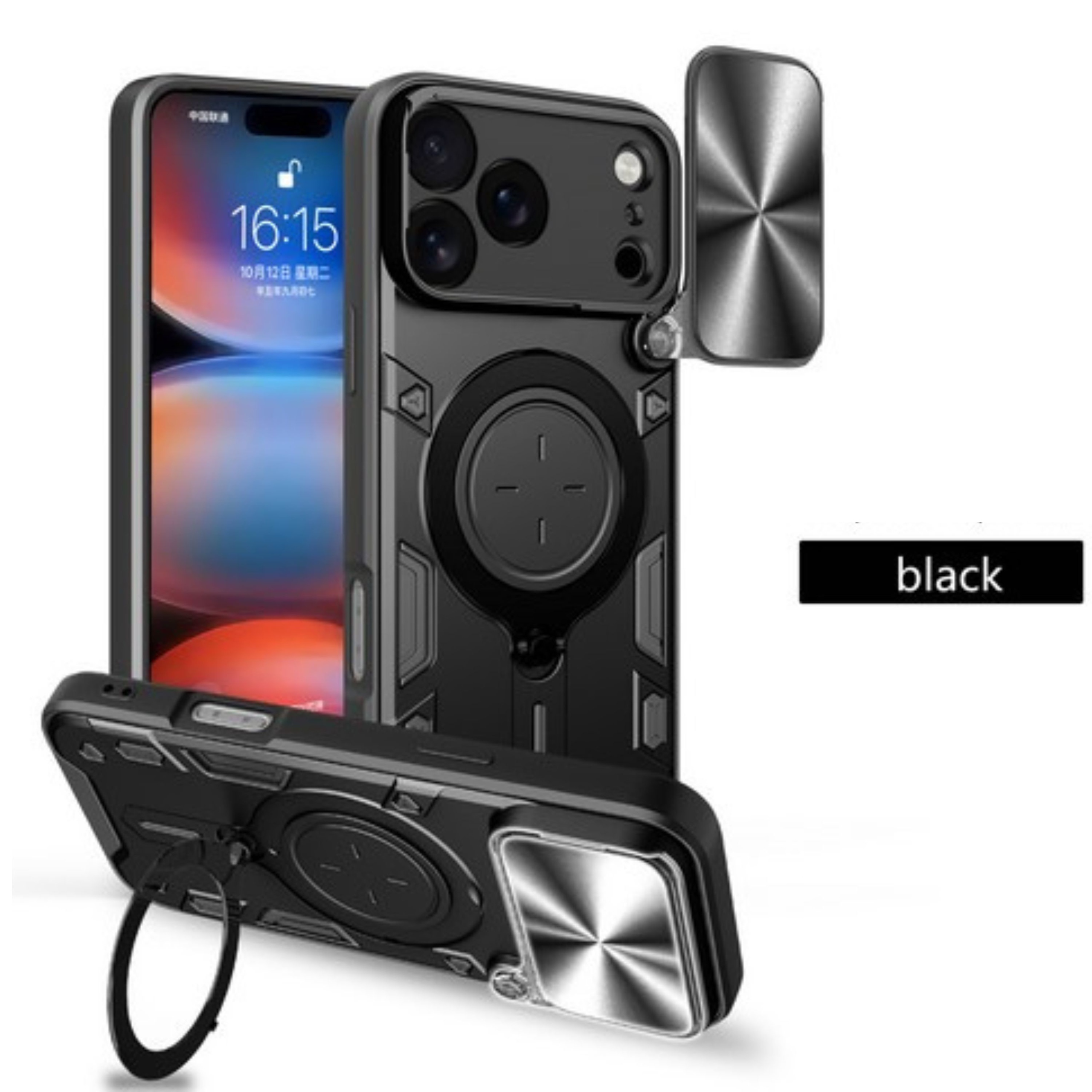 For Apple iPhone 17 Pro Max MagSafe Compatible w/ Ring Stand & Lens Case Cover - Picture 14 of 56