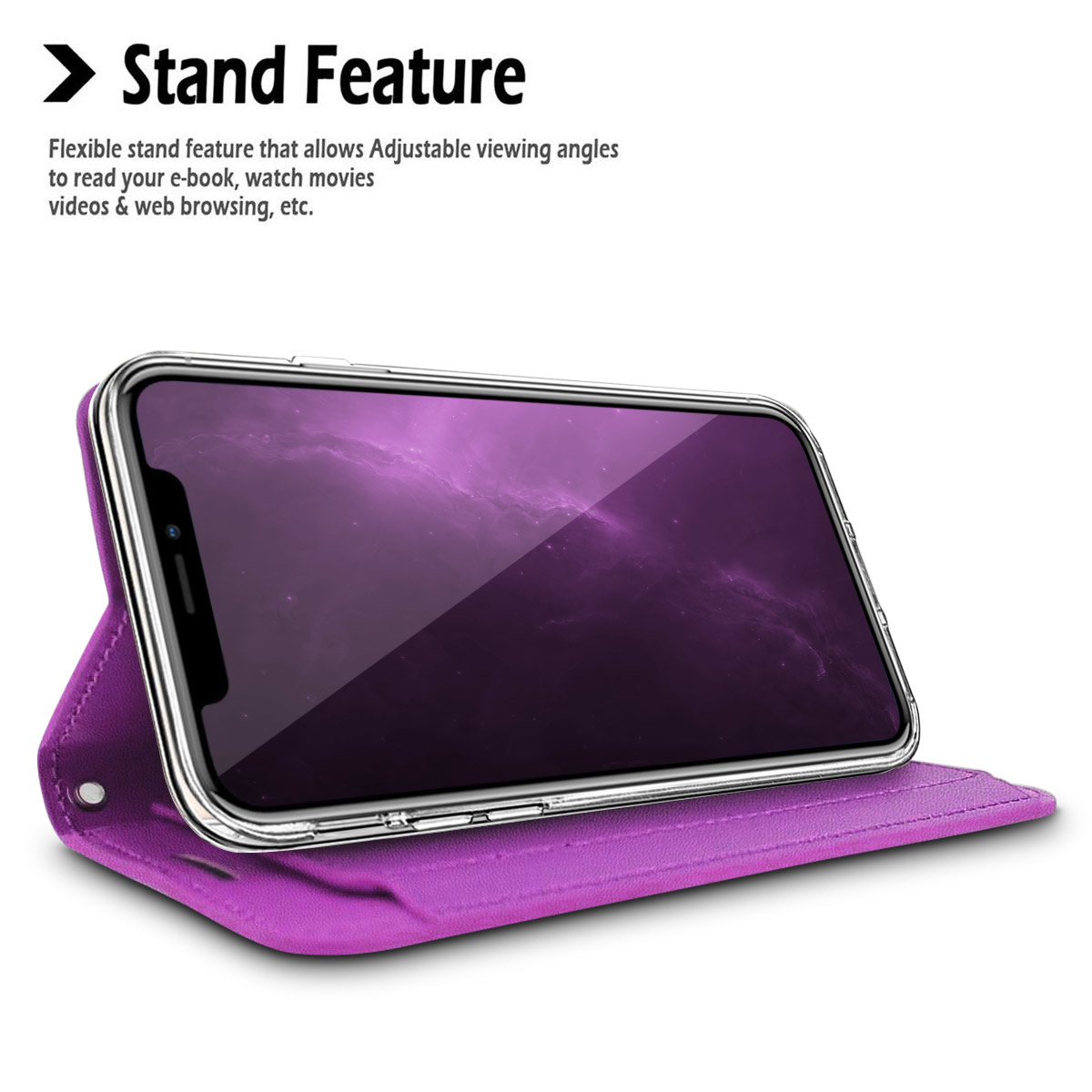 For Apple iPhone 8 /7 Plus leather Wallet 6 Card Pocket Pouch Flip Case Cover - Picture 28 of 48