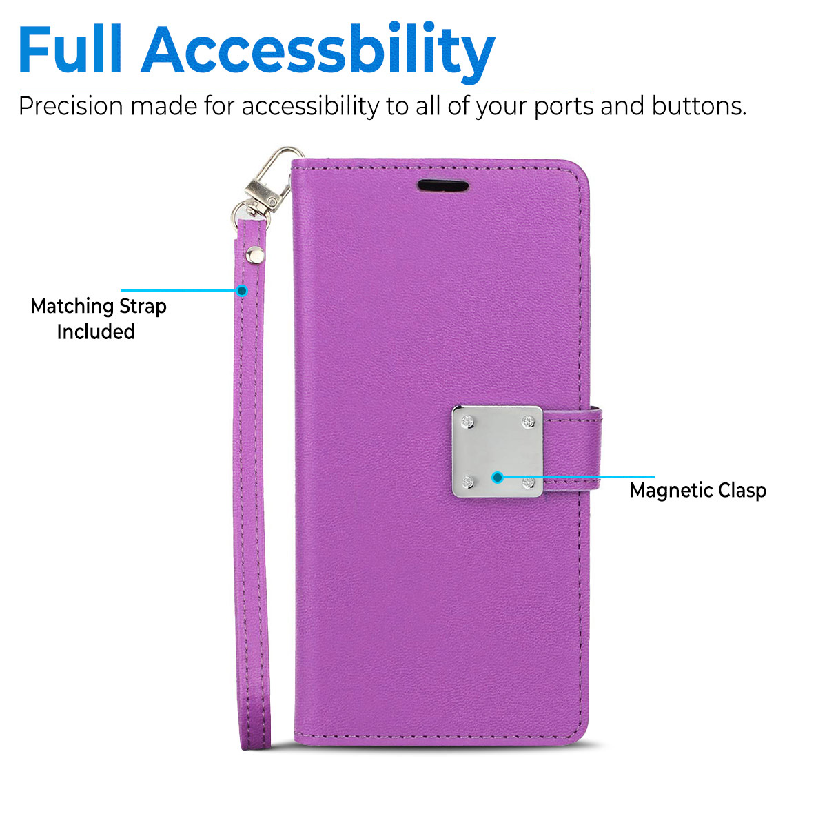 For Apple iPhone 8 /7 Plus leather Wallet 6 Card Pocket Pouch Flip Case Cover - Picture 30 of 48