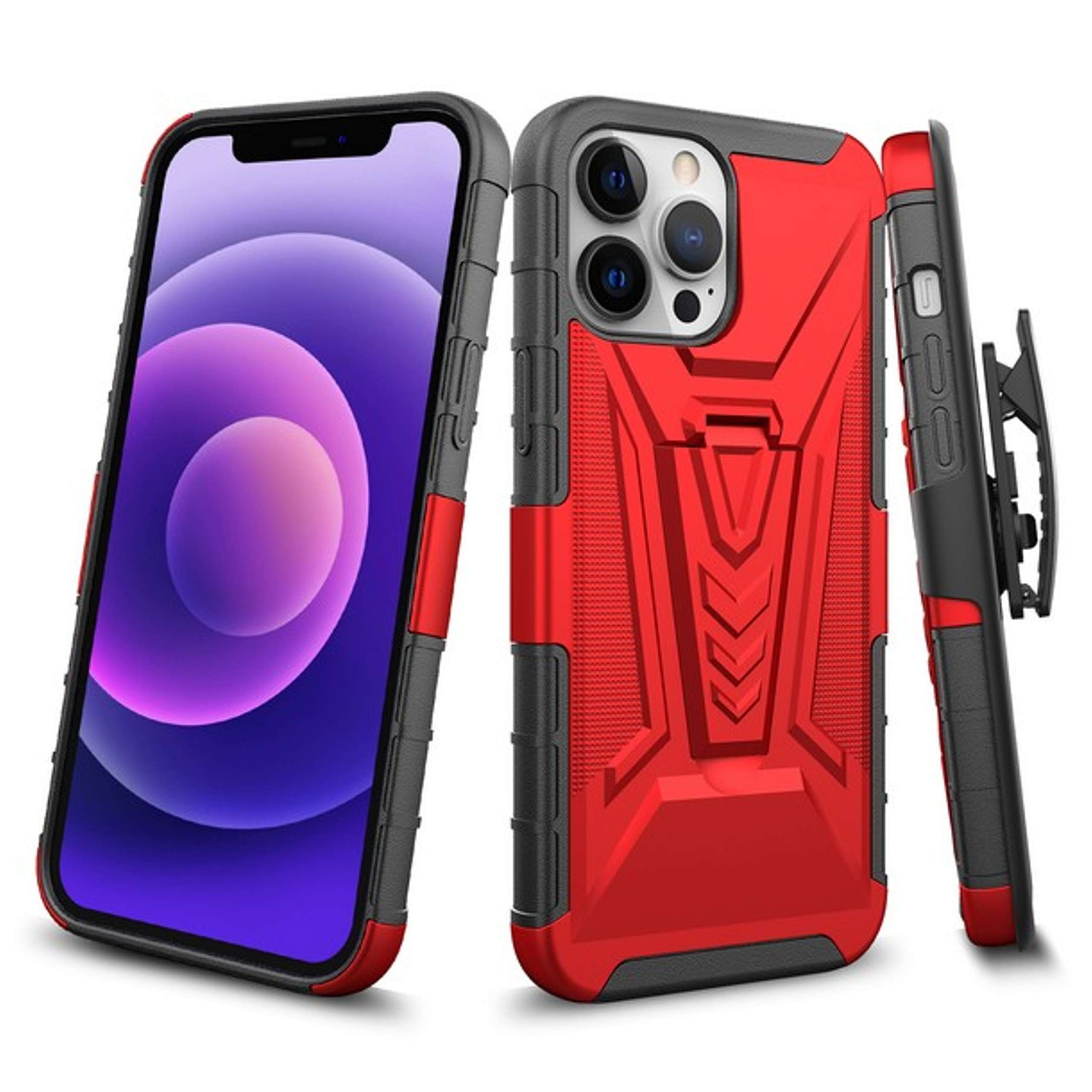 For Apple iPhone SE 3 (2022) SE/8/7 Belt Clip Holster, Stand Hybrid Case Cover - Picture 30 of 37