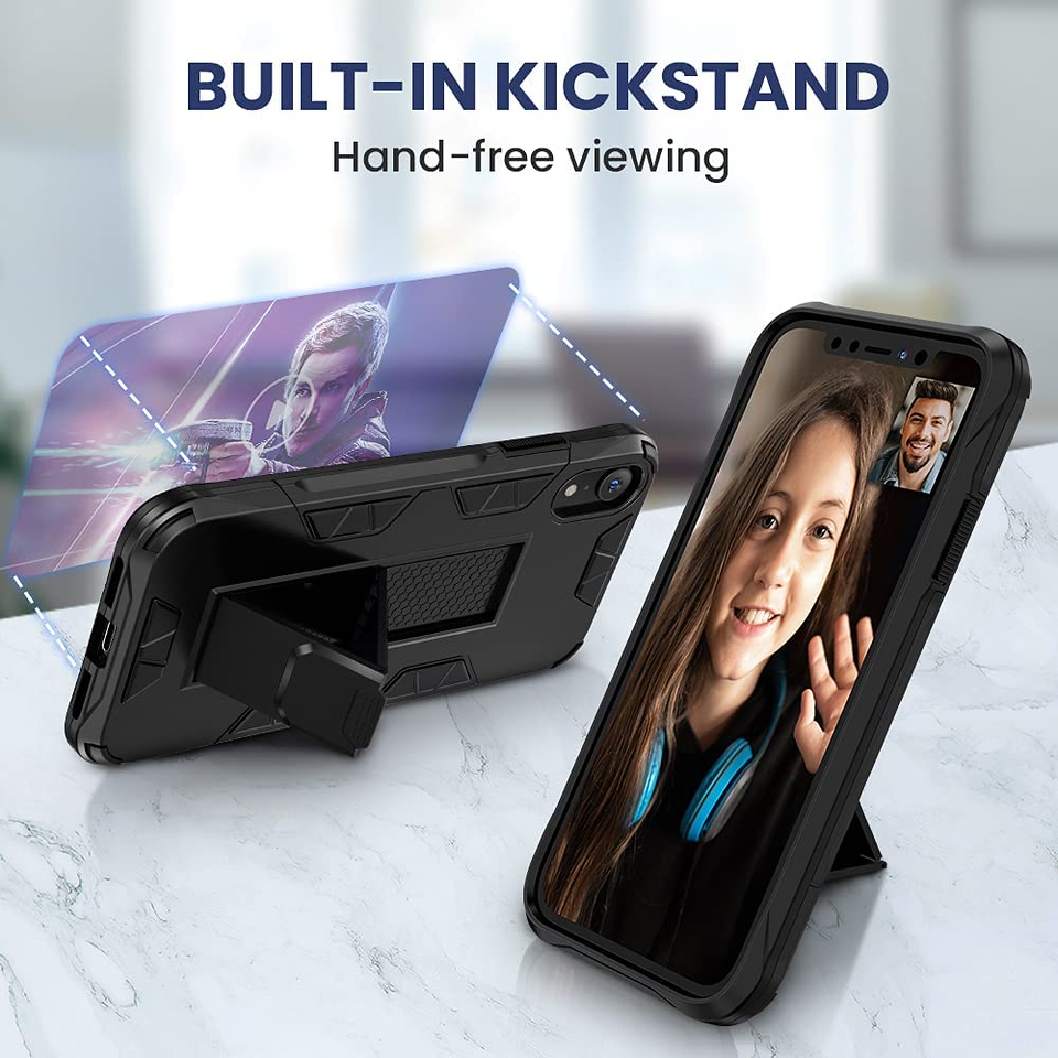 For Kyocera DuraForce Ultra 5G UW E7110 Case w/ Hidden Stand Hybrid Armor Cover - Picture 17 of 41