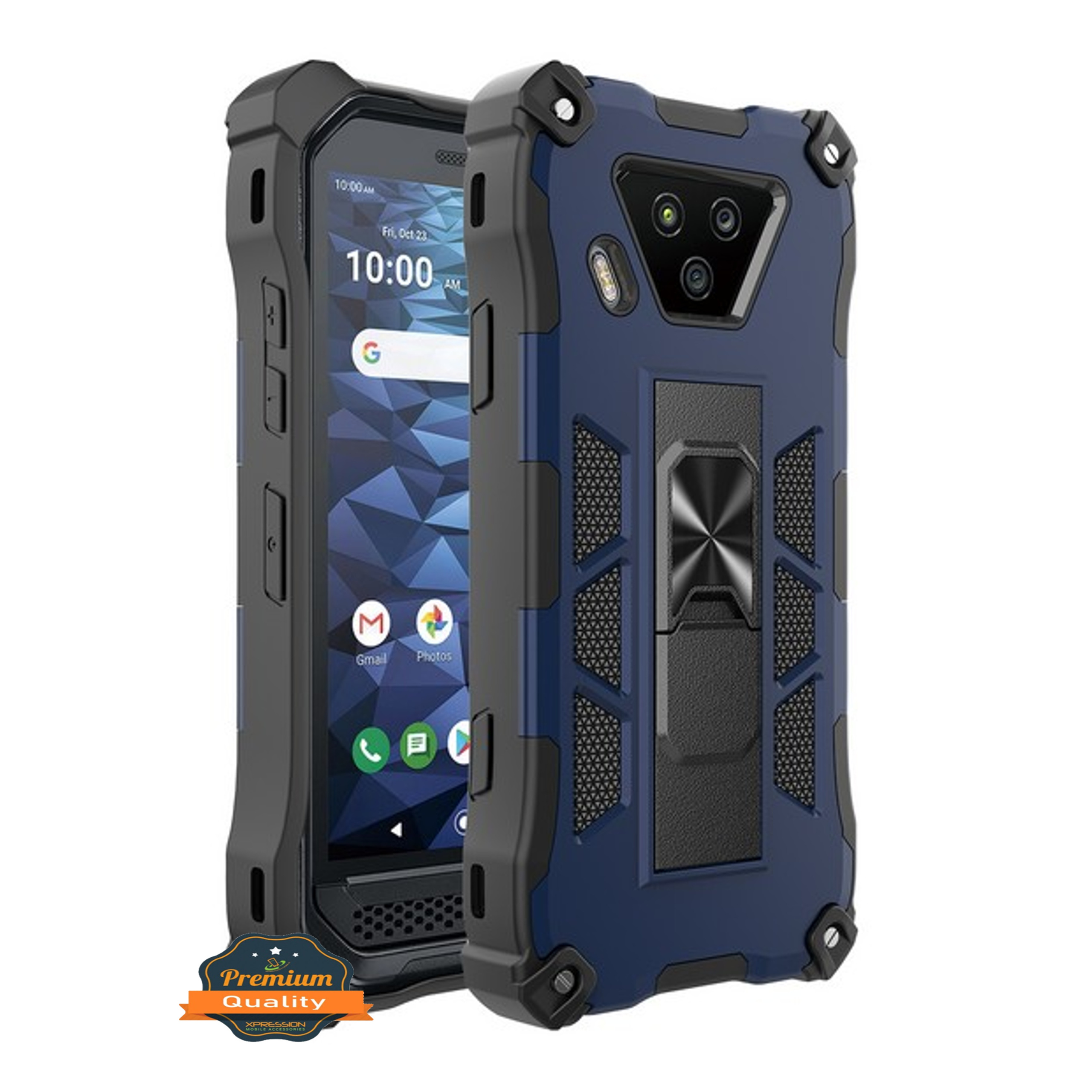 For Kyocera DuraForce Ultra 5G UW E7110 Case w/ Hidden Stand Hybrid Armor Cover - Picture 18 of 41