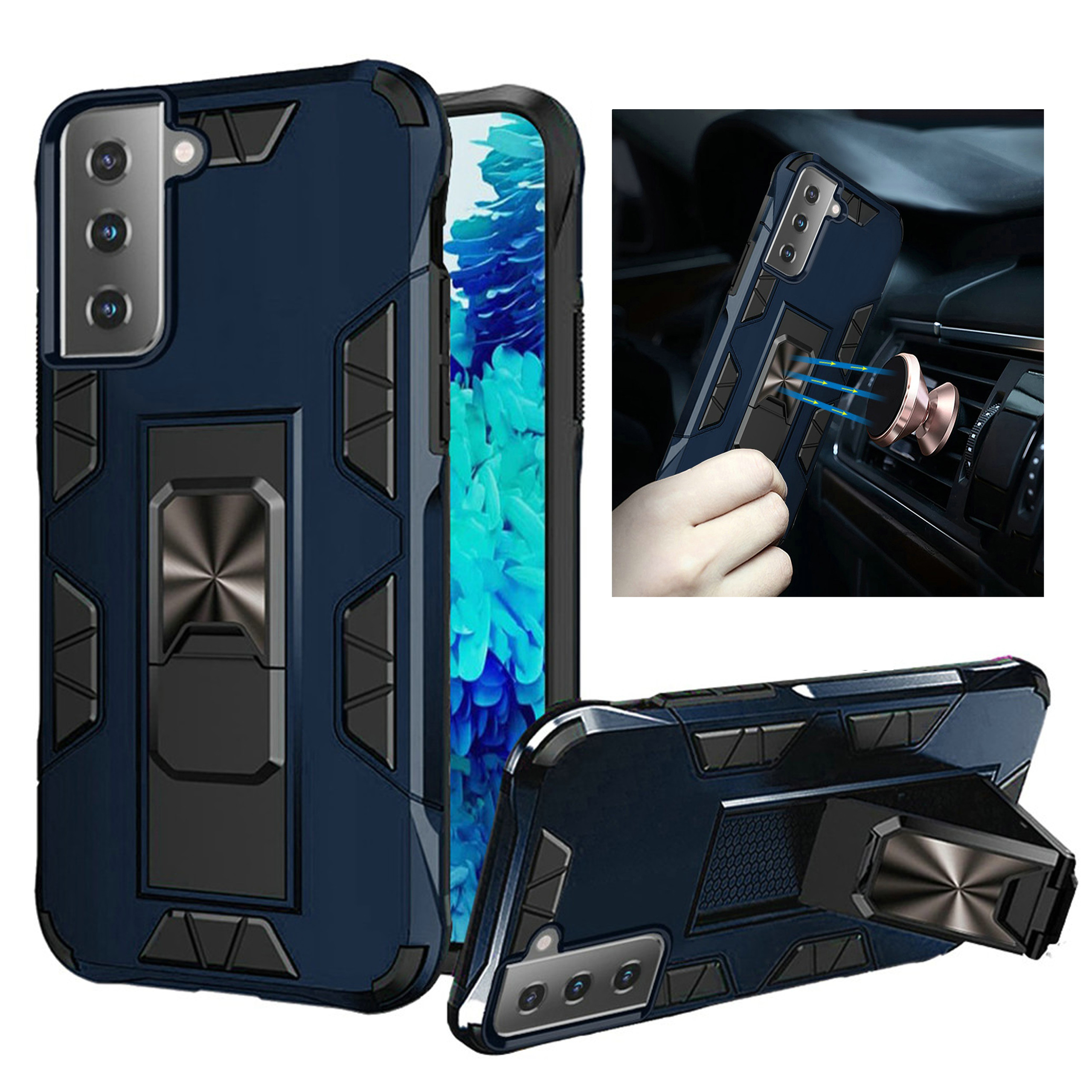 For Kyocera DuraForce Ultra 5G UW E7110 Case w/ Hidden Stand Hybrid Armor Cover - Picture 20 of 41
