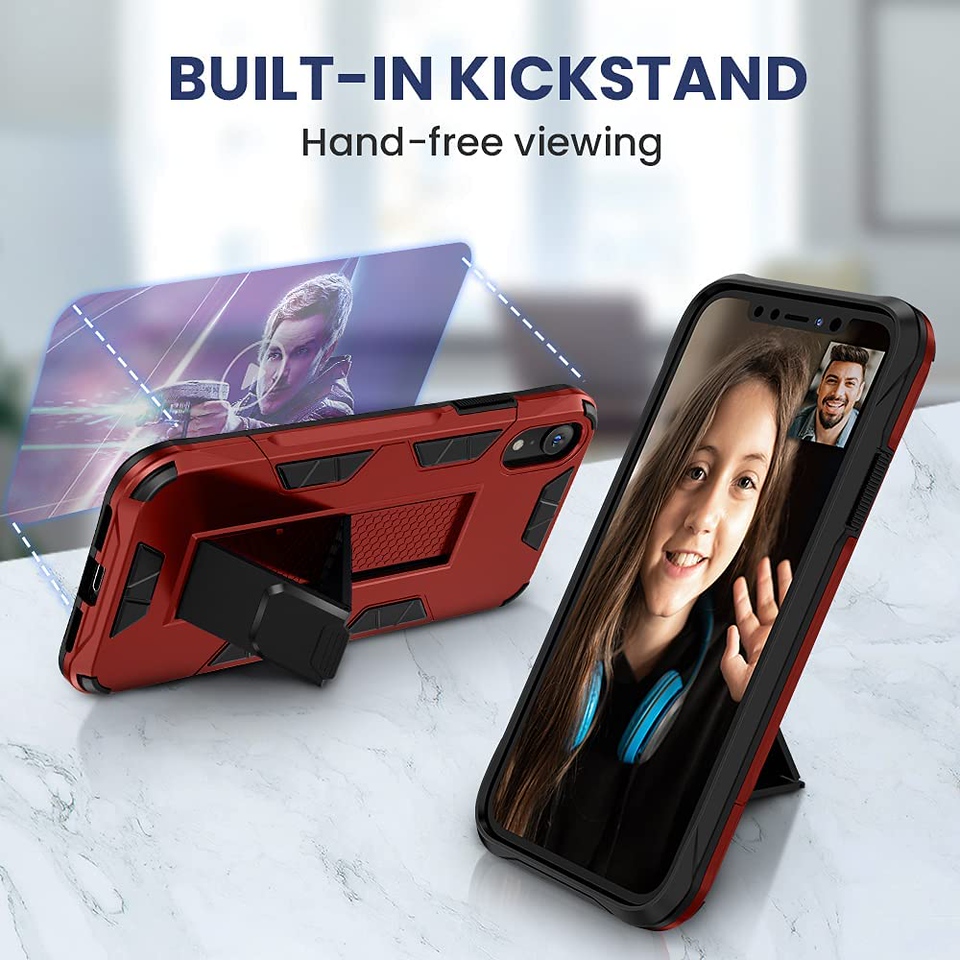 For Kyocera DuraForce Ultra 5G UW E7110 Case w/ Hidden Stand Hybrid Armor Cover - Picture 33 of 41