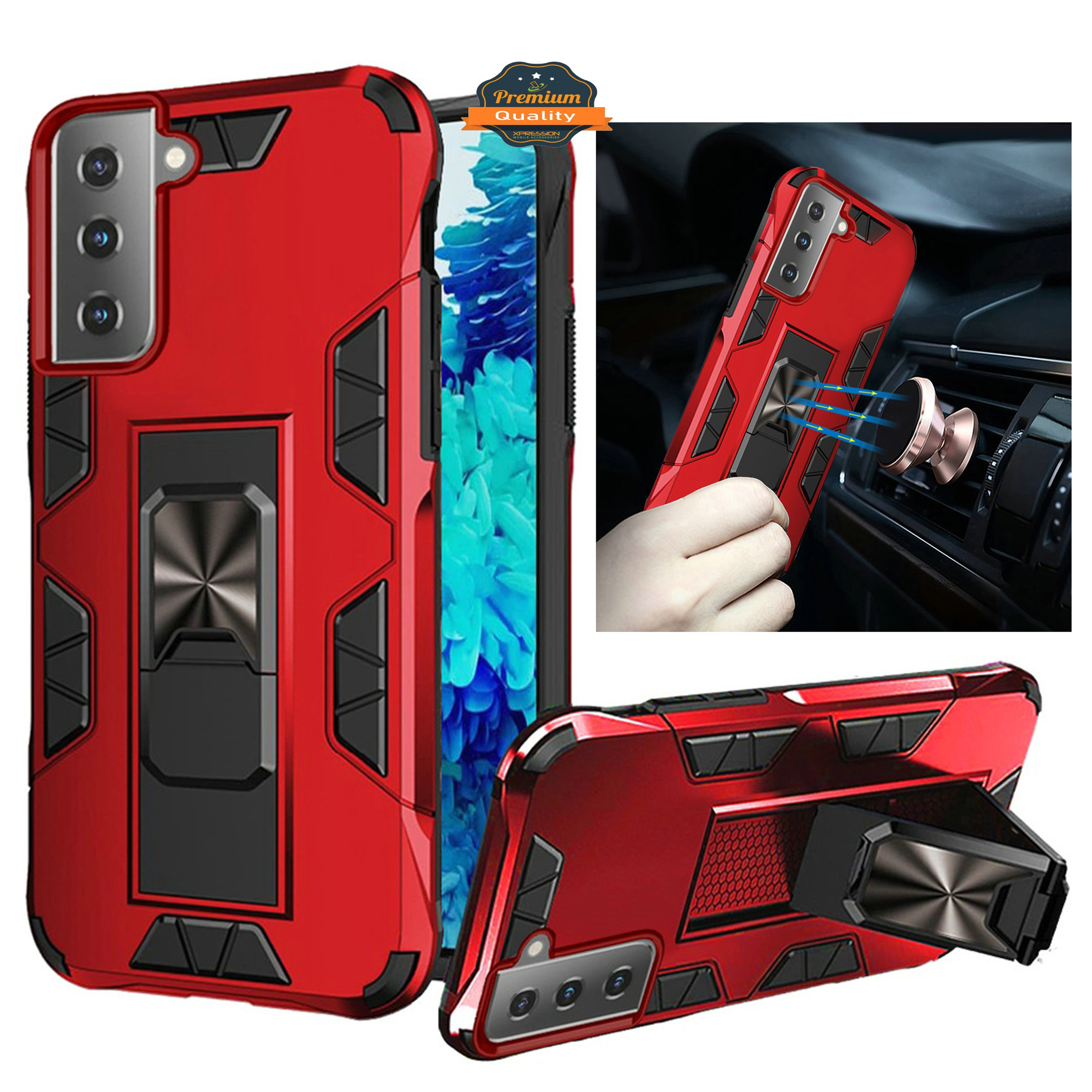 For Kyocera DuraForce Ultra 5G UW E7110 Case w/ Hidden Stand Hybrid Armor Cover - Picture 28 of 41