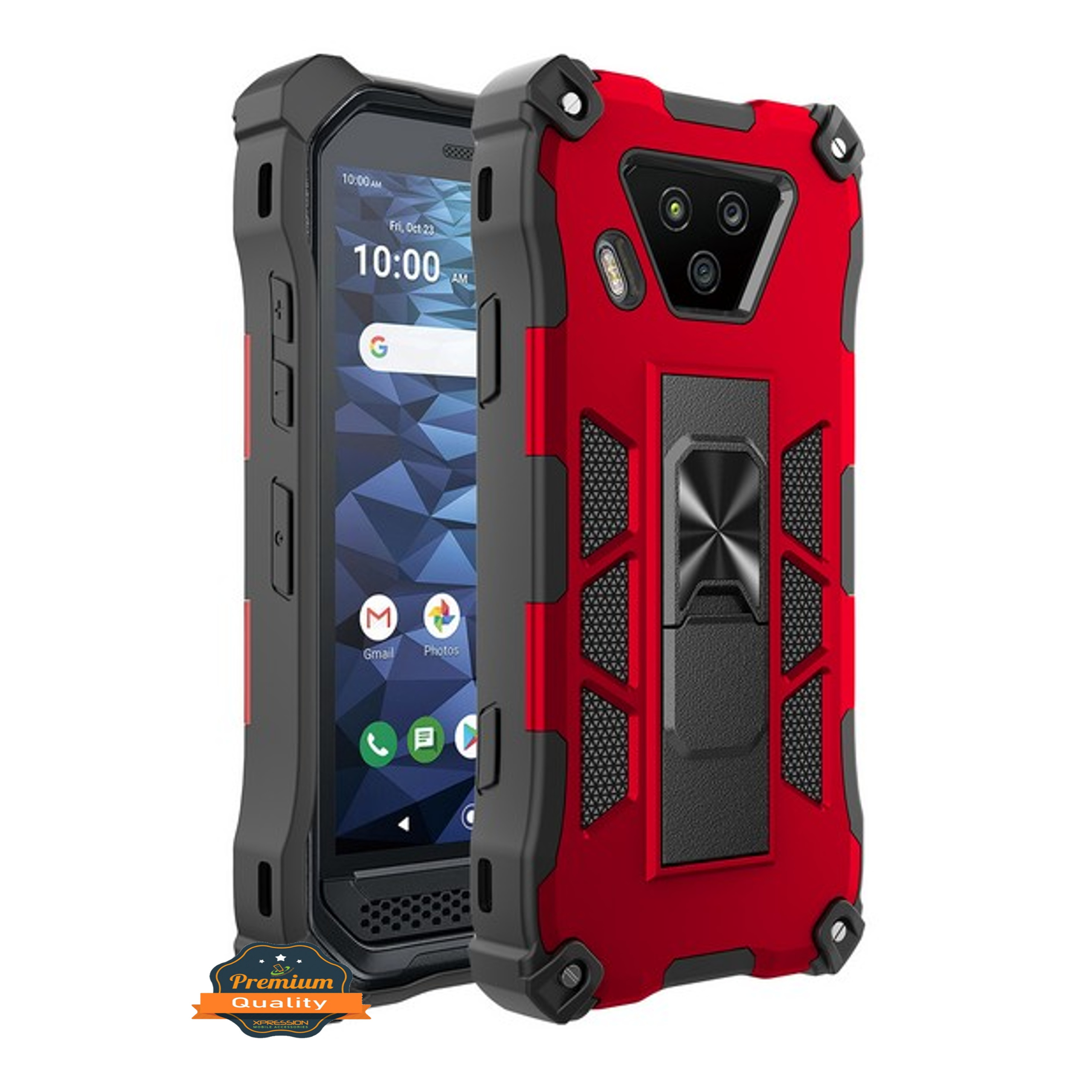 For Kyocera DuraForce Ultra 5G UW E7110 Case w/ Hidden Stand Hybrid Armor Cover - Picture 26 of 41