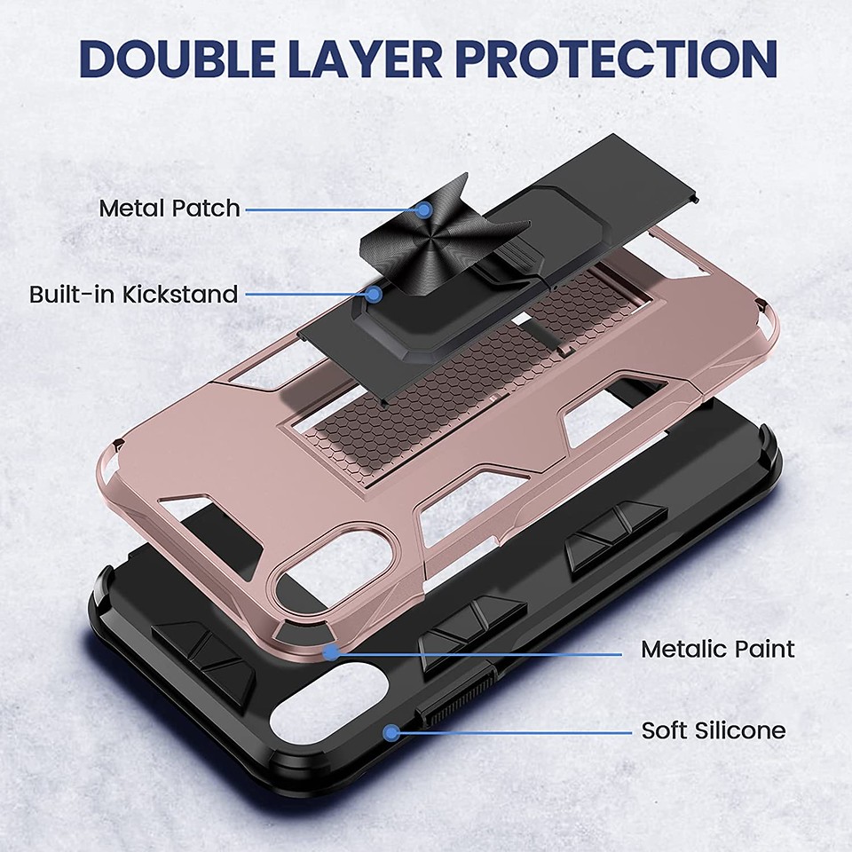 For Kyocera DuraForce Ultra 5G UW E7110 Case w/ Hidden Stand Hybrid Armor Cover - Picture 37 of 41