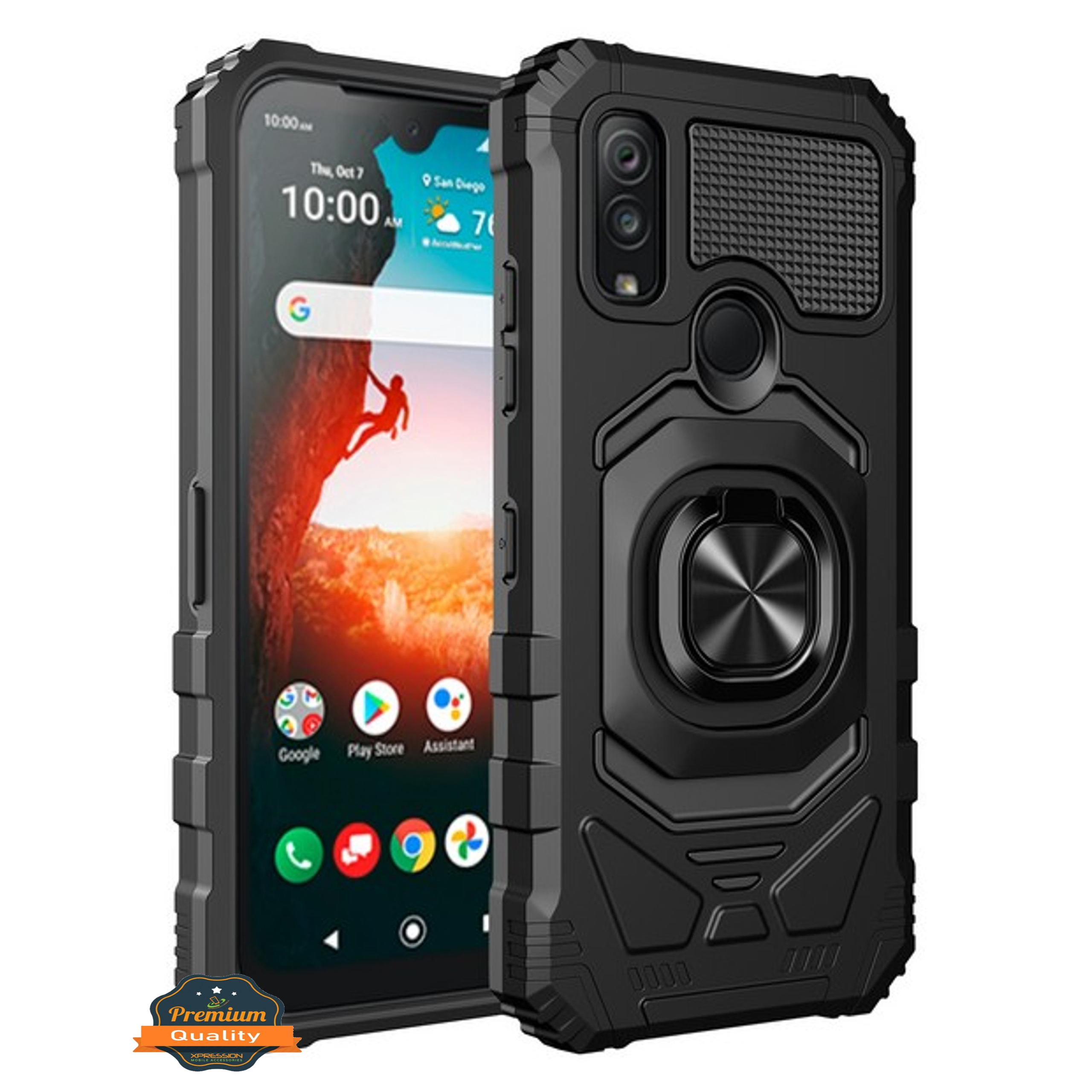 Para Kyocera DuraSport 5G Hybrid 360 ° Anillo giratorio Soporte Soporte Cubierta de la caja de armadura - Imagen 10 de 41