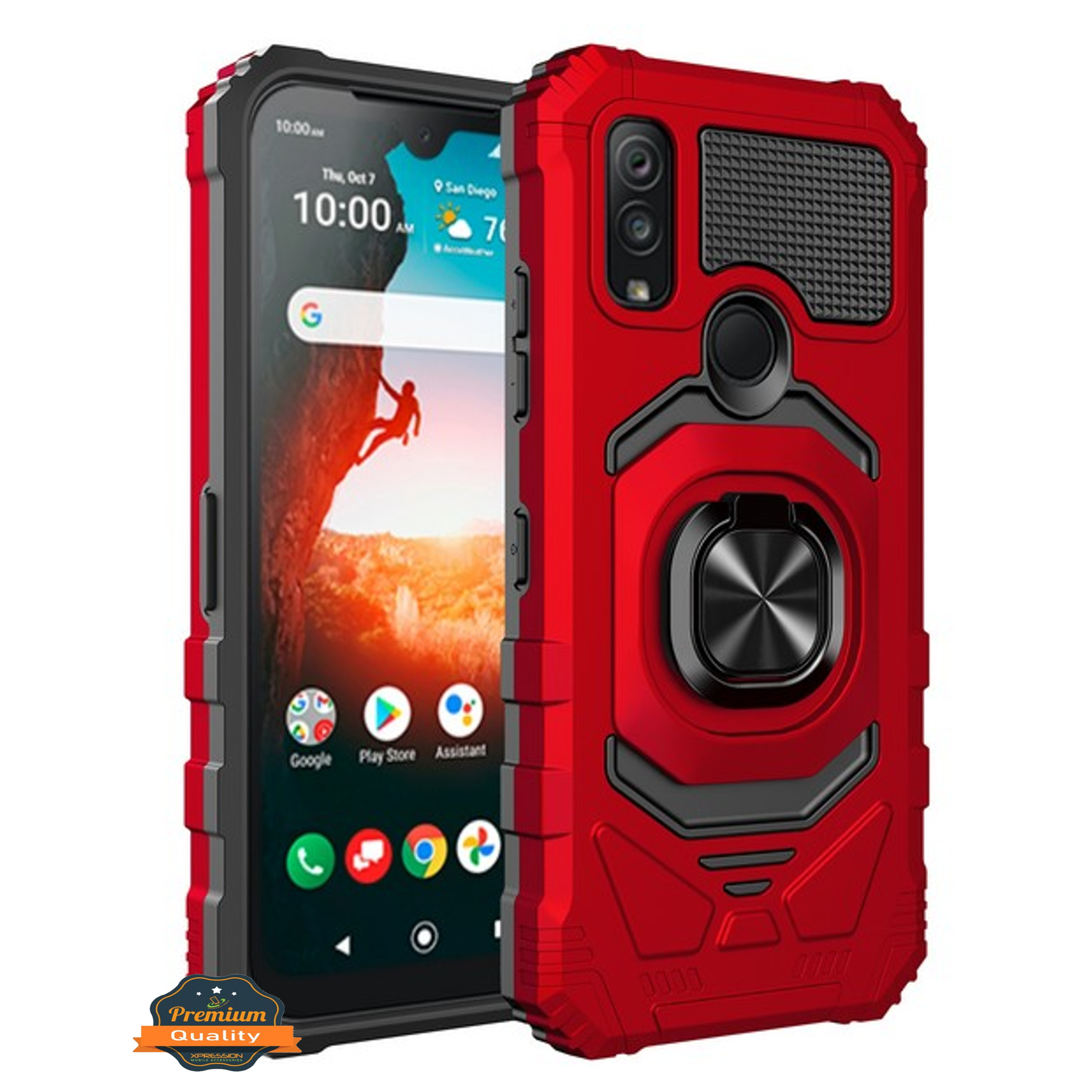 Para Kyocera DuraSport 5G Hybrid 360 ° Anillo giratorio Soporte Soporte Cubierta de la caja de armadura - Imagen 26 de 41