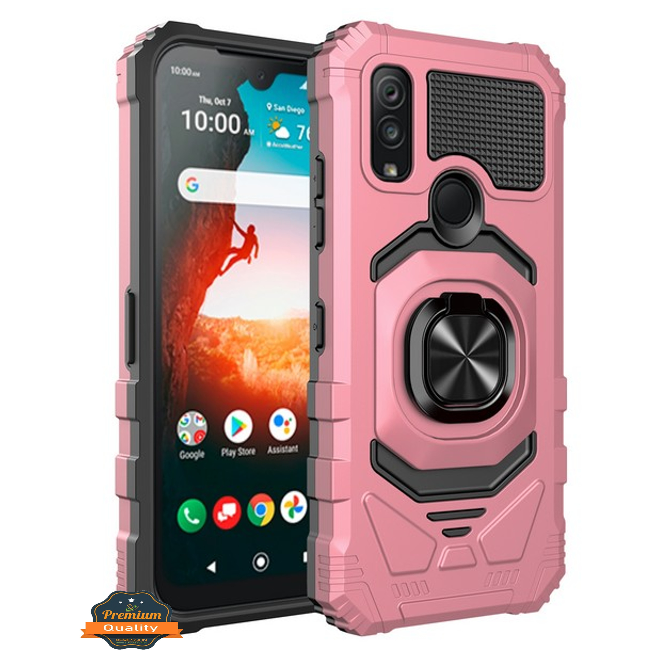 Para Kyocera DuraSport 5G Hybrid 360 ° Anillo giratorio Soporte Soporte Cubierta de la caja de armadura - Imagen 34 de 41