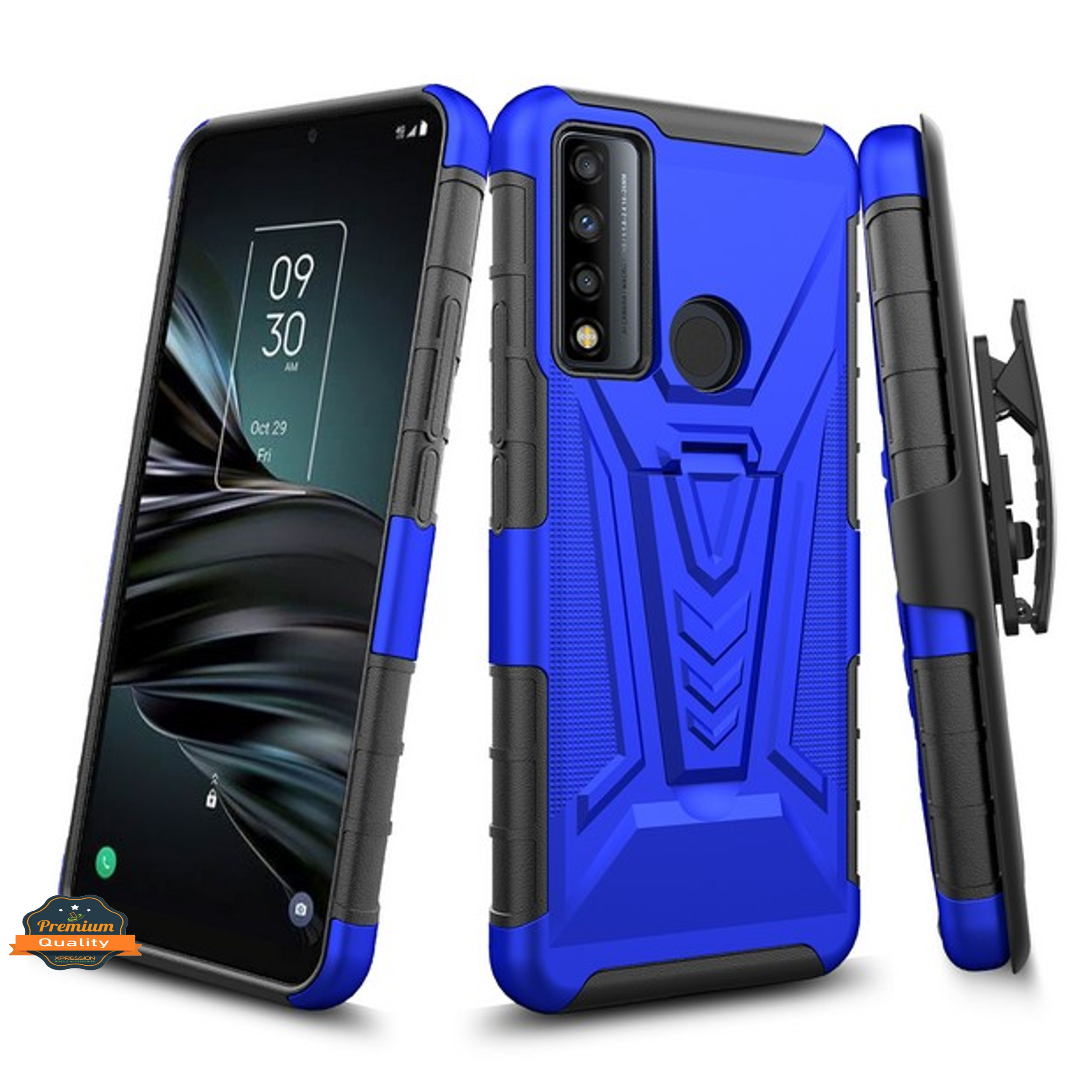 Funda protectora con clip para cinturón con blindaje híbrido de poliuretano termoplástico para Kyocera DuraSport 5G - Imagen 20 de 37
