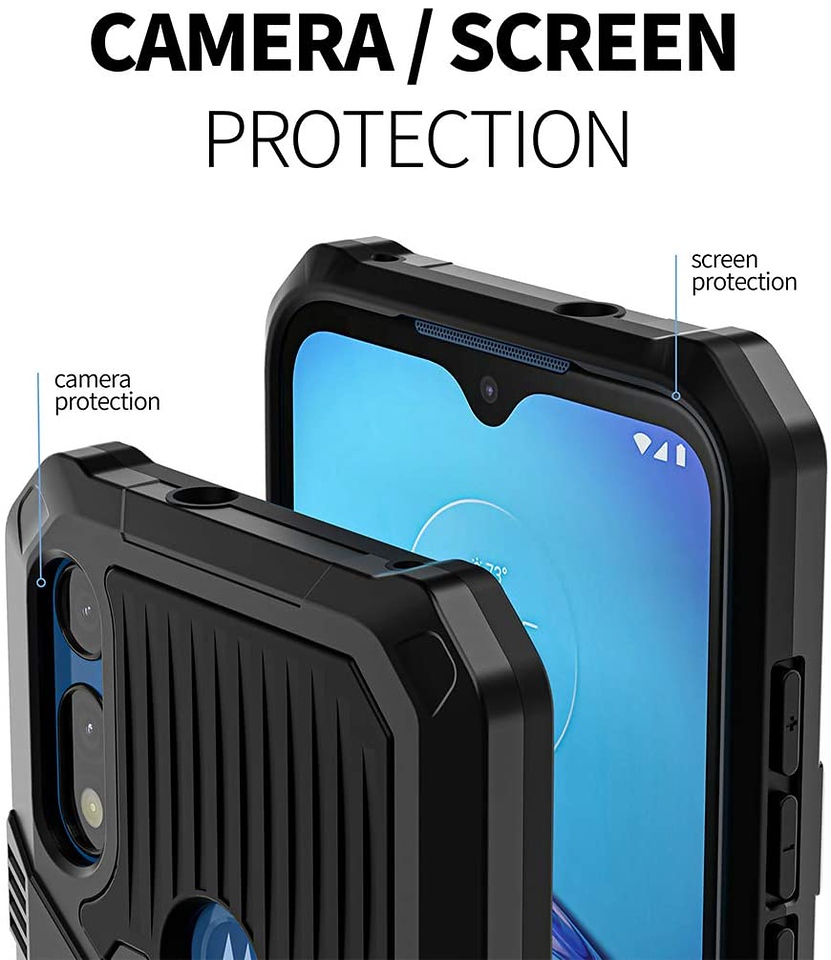 For Motorola Moto G Power 2021 Hybrid Belt Clip & Kickstand 2in1 Hard Case Cover - 第 21/45 張圖片