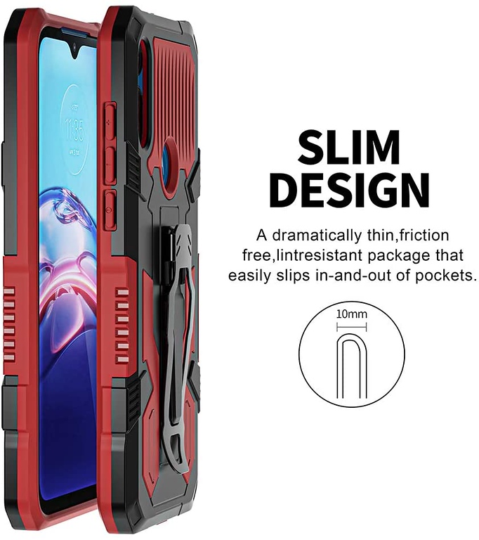 For Motorola Moto G Power 2021 Hybrid Belt Clip & Kickstand 2in1 Hard Case Cover - 第 44/45 張圖片