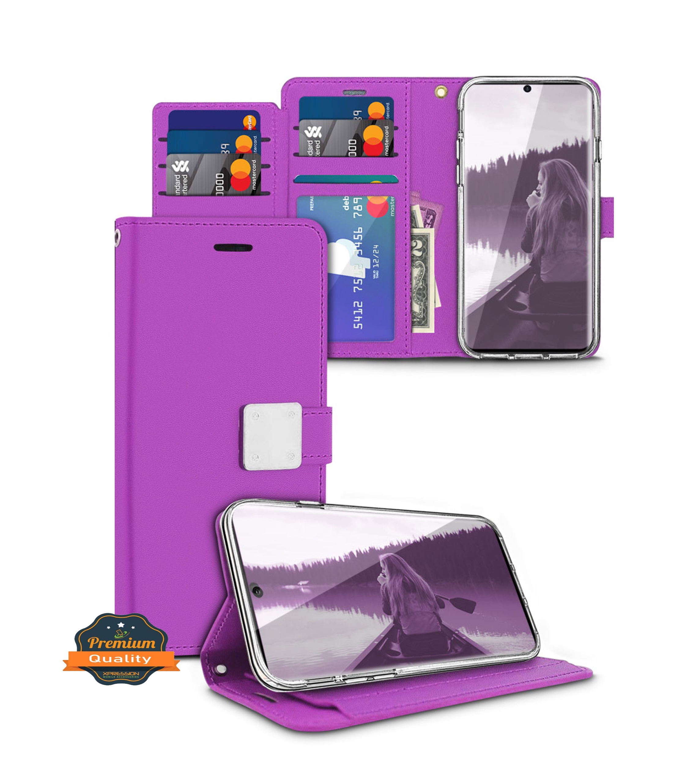 For Motorola Moto G Stylus 5G 2024 Leather Wallet Credit Card Slots Case Cover - Picture 25 of 48
