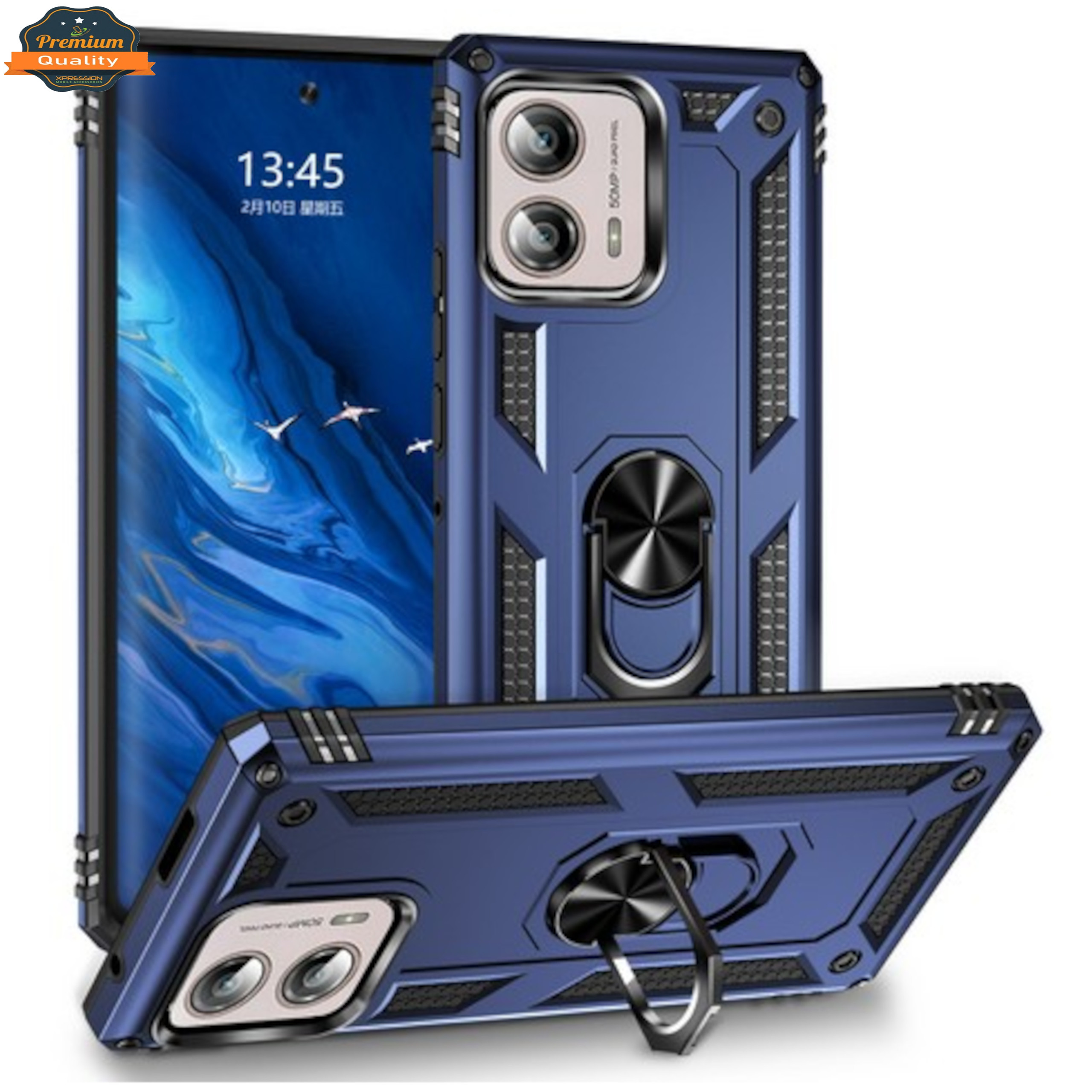 For Motorola Moto G 5G 2025 Shockproof Ring Stand 2in1 Hybrid Case Cover - Picture 19 of 37