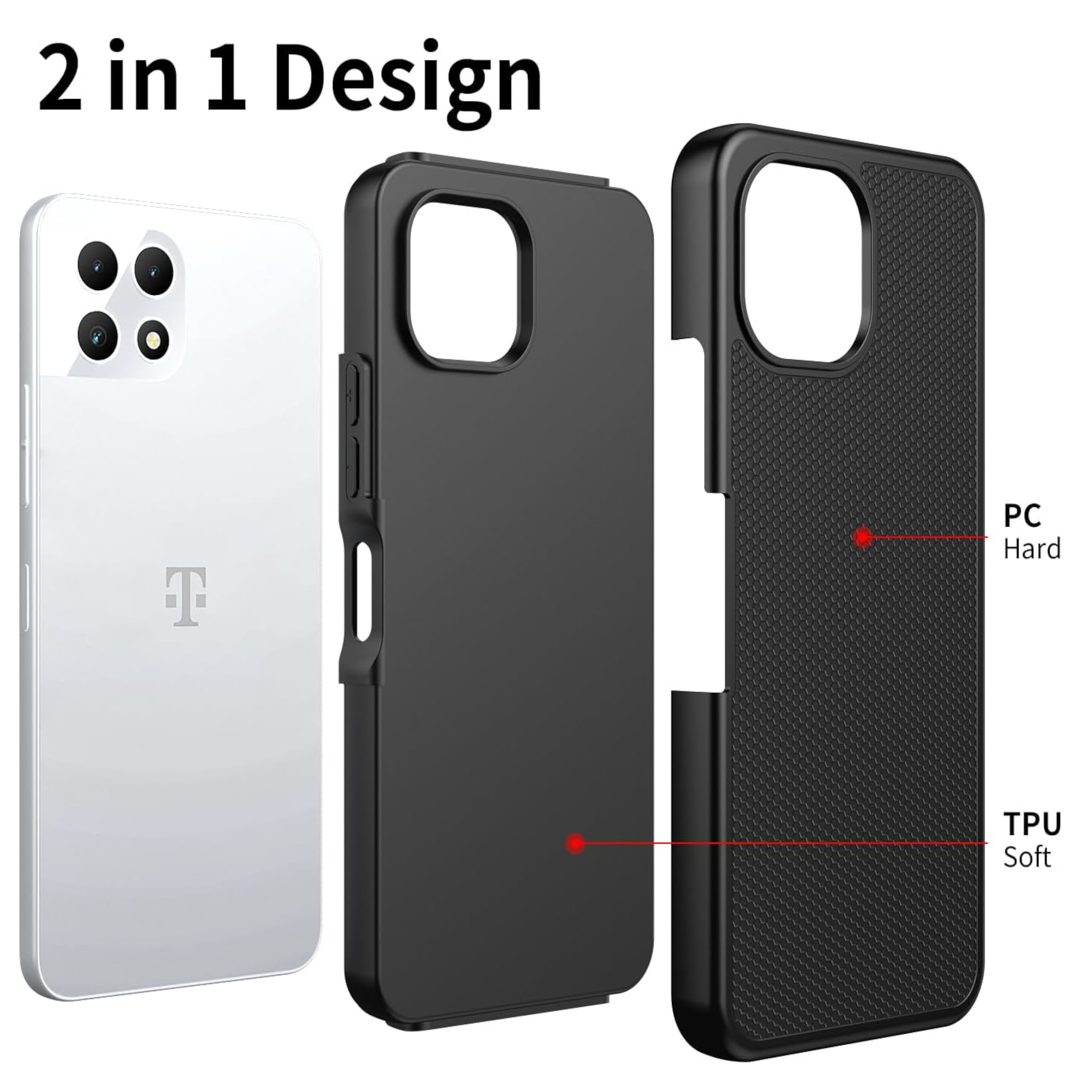 Para Motorola Moto G 5G 2025 Doble Capa TPU Híbrido con Texturizada Resistente Estuche Cubierta - Imagen 16 de 51