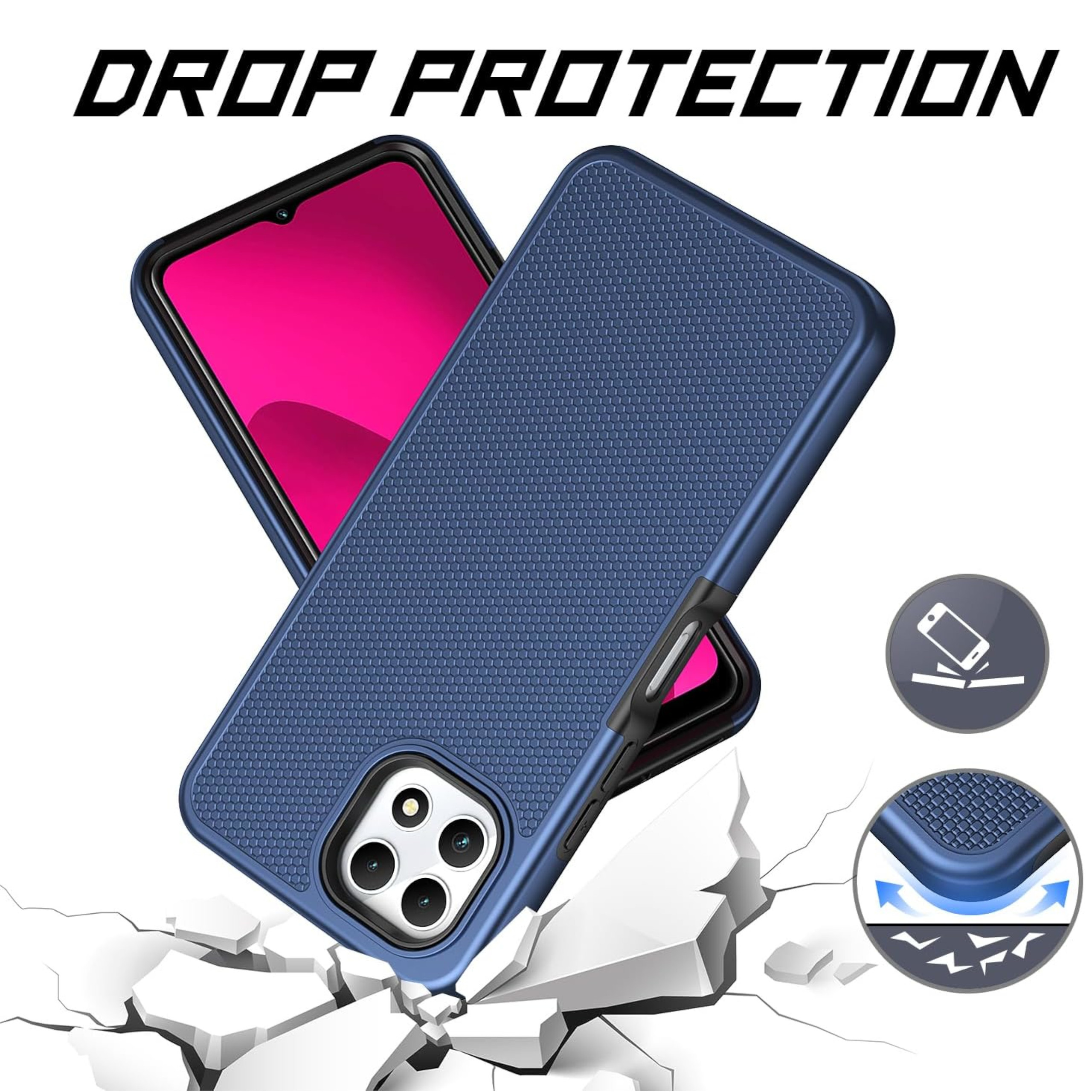 Para Motorola Moto G 5G 2025 Doble Capa TPU Híbrido con Texturizada Resistente Estuche Cubierta - Imagen 26 de 51