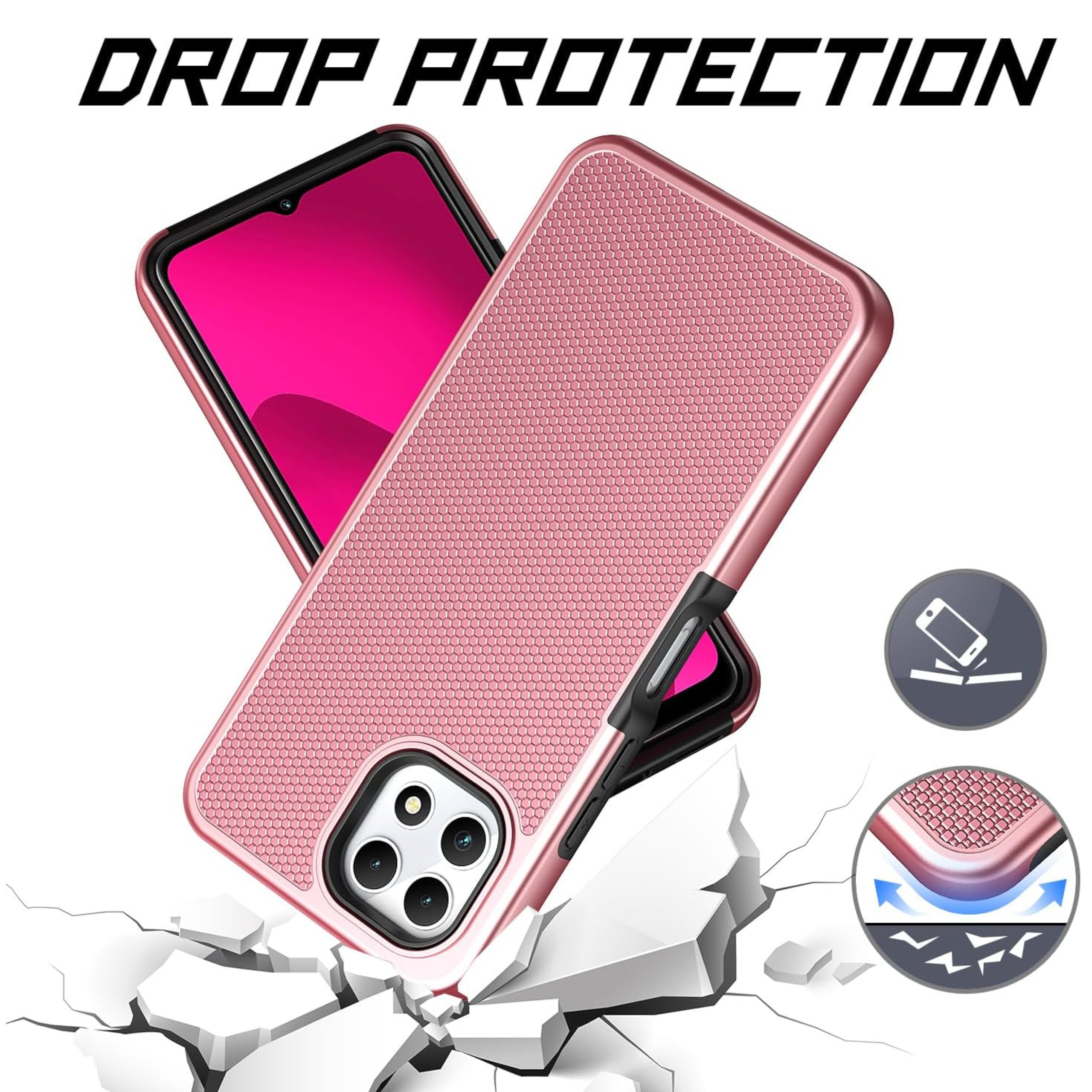 Para Motorola Moto G 5G 2025 Doble Capa TPU Híbrido con Texturizada Resistente Estuche Cubierta - Imagen 49 de 51