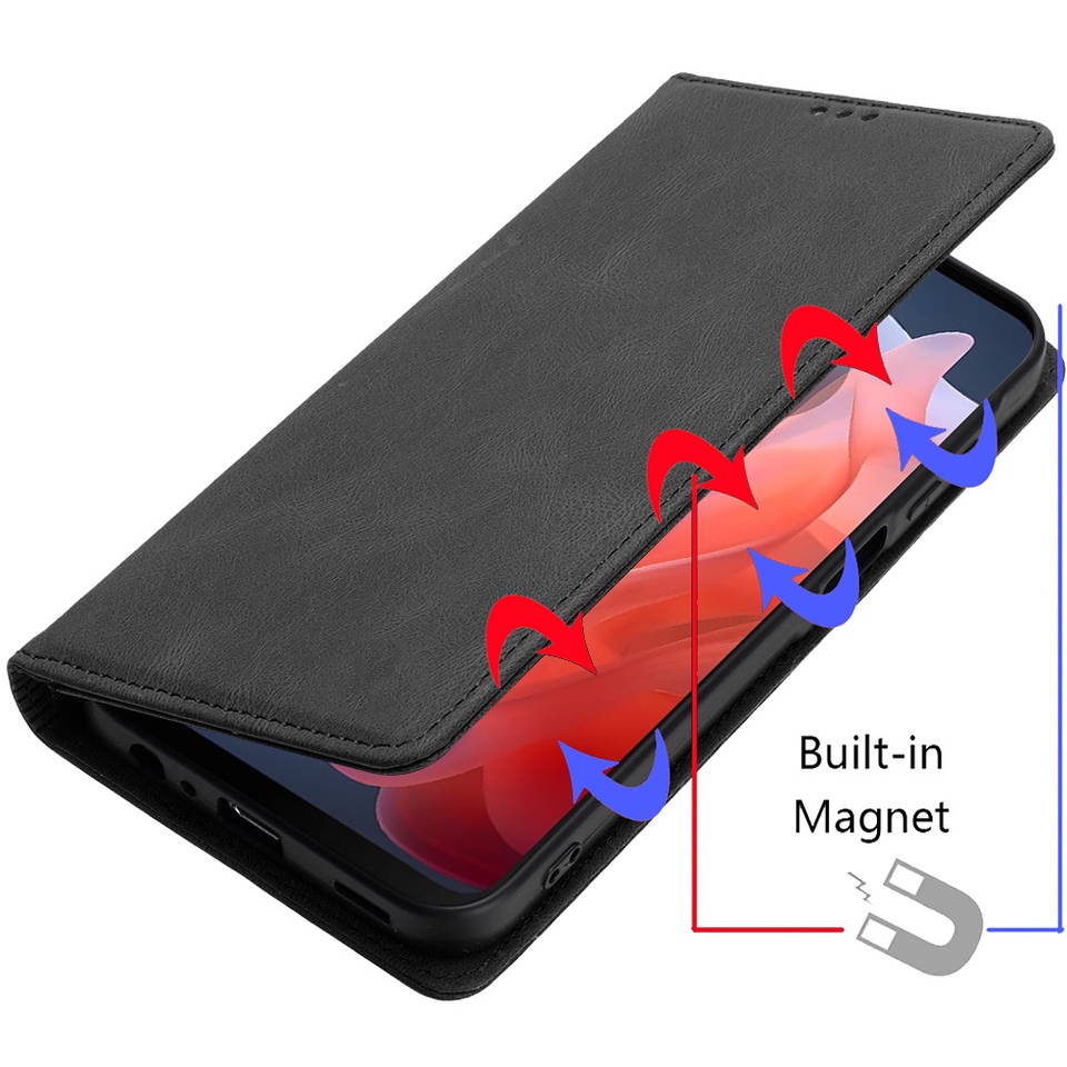 Do Motorola Moto G 5G 2025 Portfel Skórzany Flip Card Etui Etui Etui Etui Pokrowiec - Zdjęcie 15 z 46
