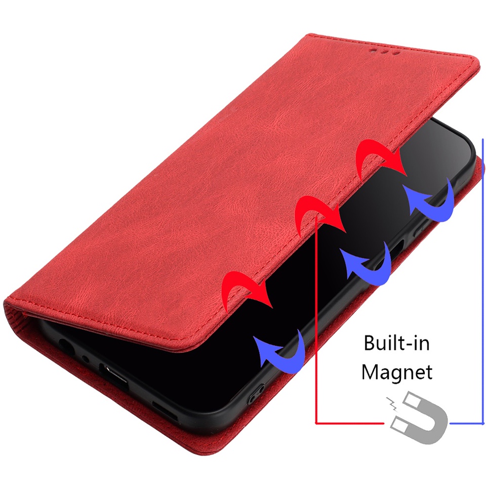 Do Motorola Moto G 5G 2025 Portfel Skórzany Flip Card Etui Etui Etui Etui Pokrowiec - Zdjęcie 21 z 46