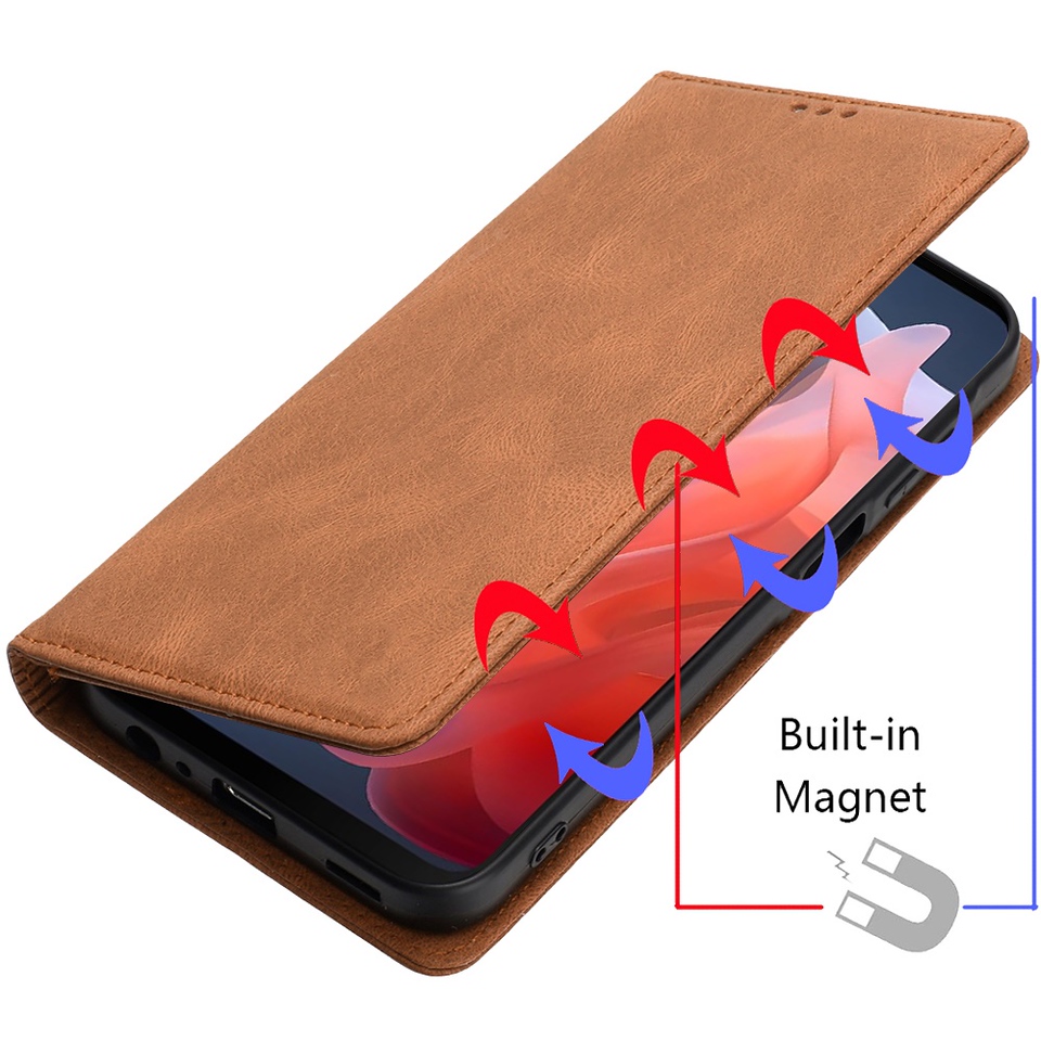 Do Motorola Moto G 5G 2025 Portfel Skórzany Flip Card Etui Etui Etui Etui Pokrowiec - Zdjęcie 39 z 46