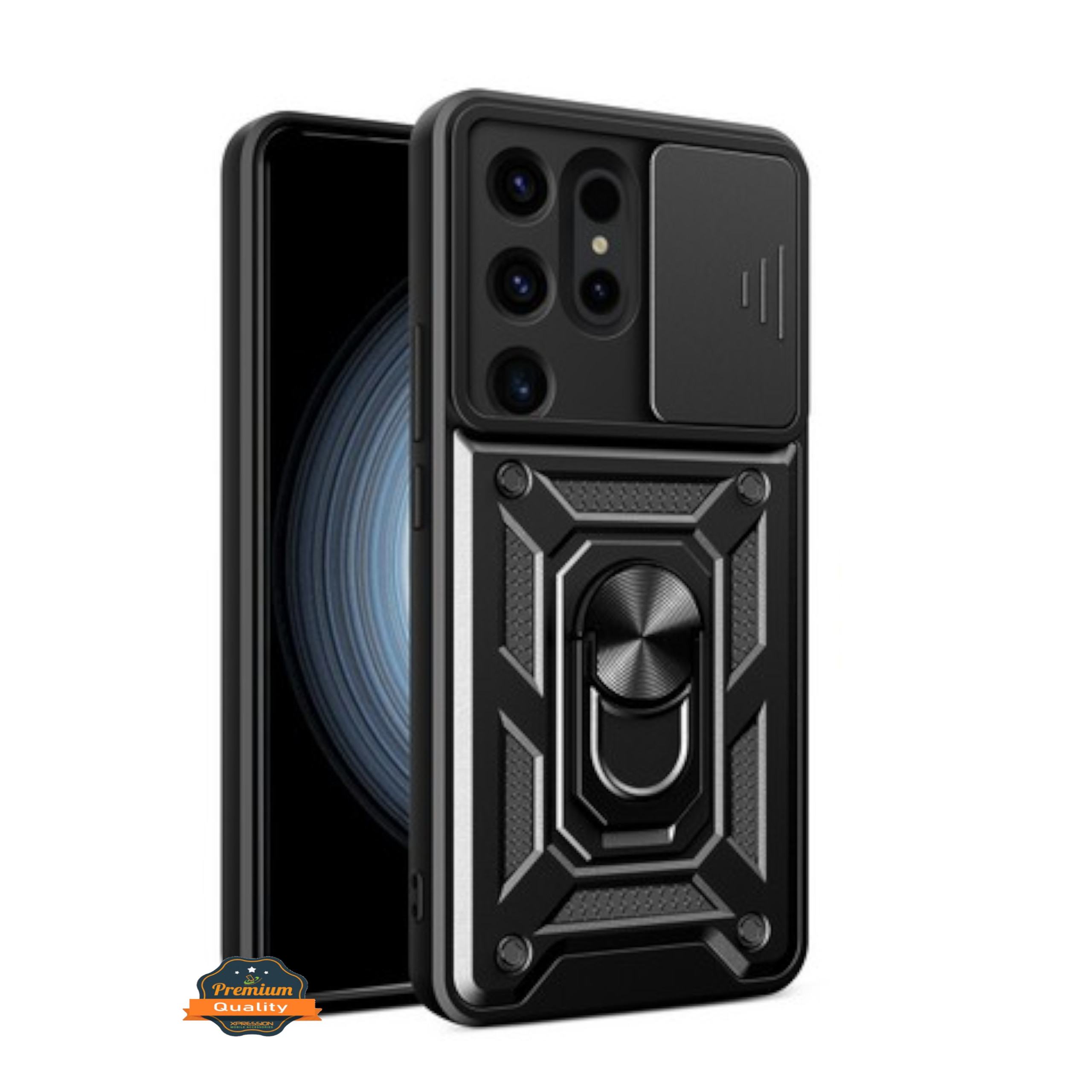 Funda protectora con soporte anillo de cámara deslizante a prueba de golpes para Motorola Moto G 5G 2025 - Imagen 12 de 40