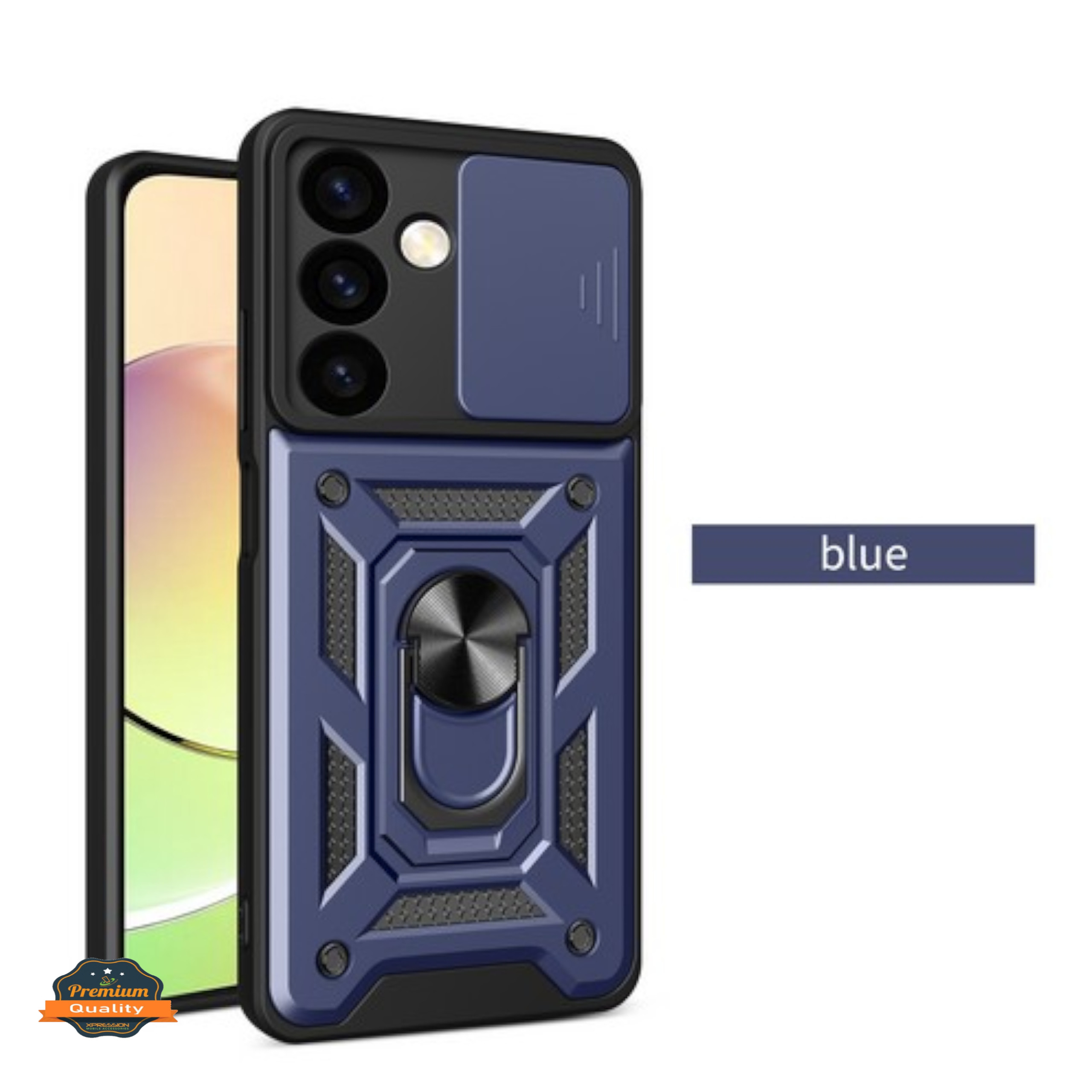 Funda protectora con soporte anillo de cámara deslizante a prueba de golpes para Motorola Moto G 5G 2025 - Imagen 21 de 40