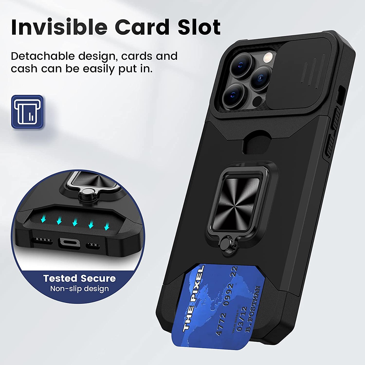 Für Motorola Moto G Power 5G 2025 Hybrid Wallet Card & Ring Stand Case Hülle - Bild 15 von 51