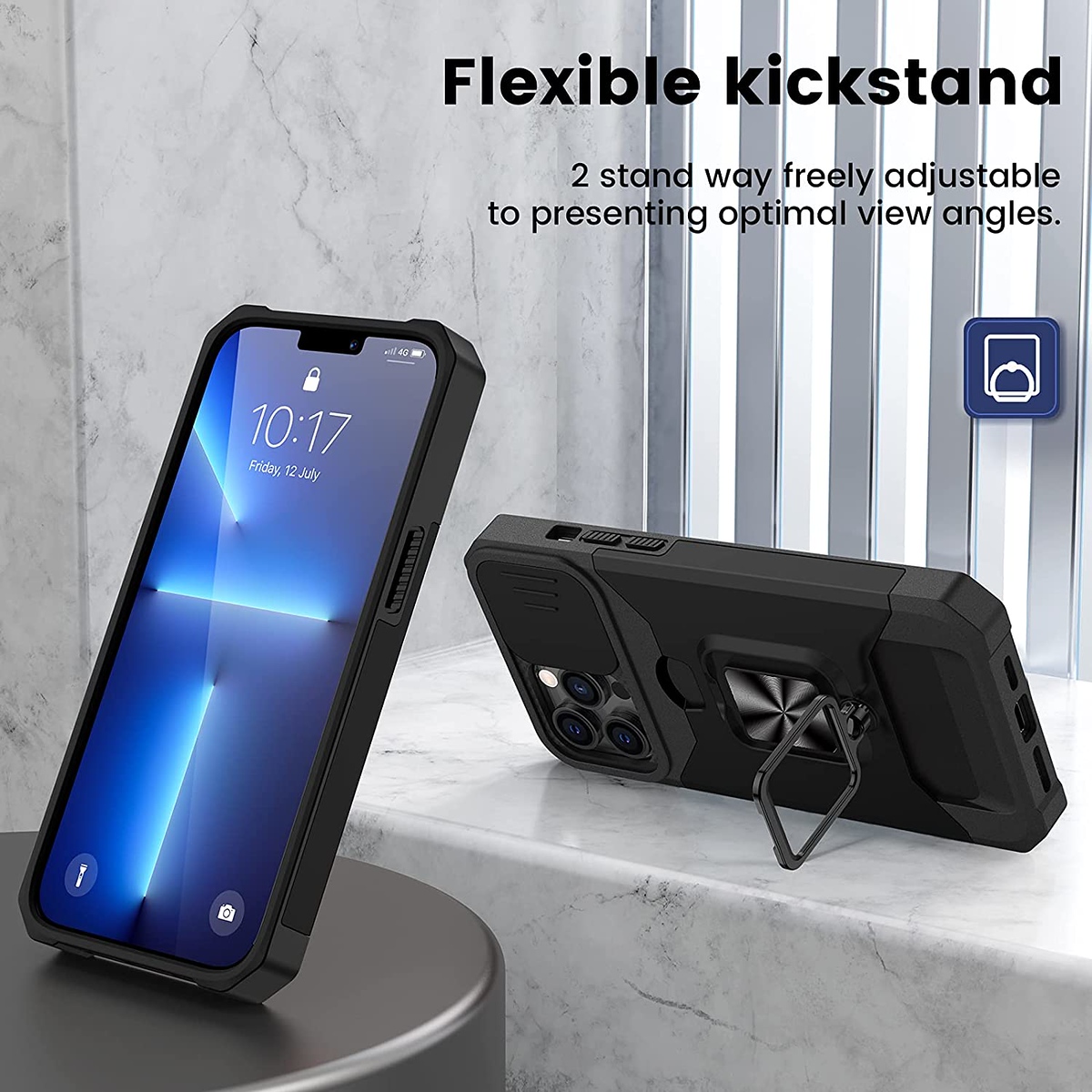Für Motorola Moto G Power 5G 2025 Hybrid Wallet Card & Ring Stand Case Hülle - Bild 18 von 51