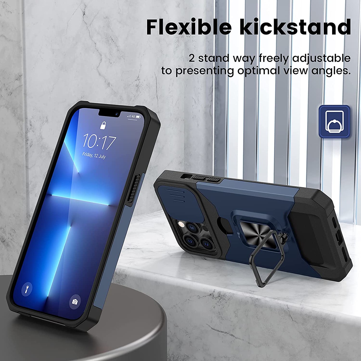 Für Motorola Moto G Power 5G 2025 Hybrid Wallet Card & Ring Stand Case Hülle - Bild 28 von 51