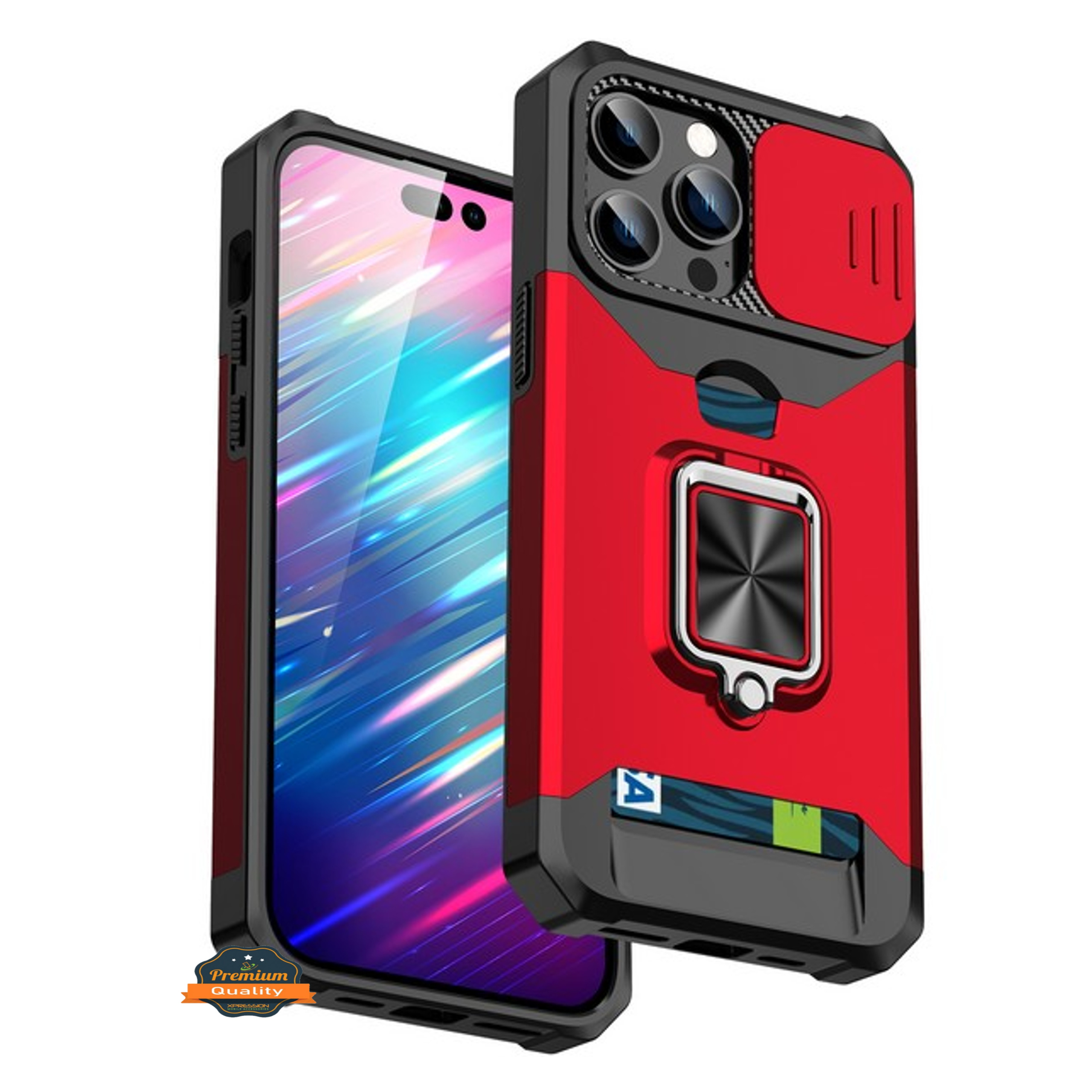 Für Motorola Moto G Power 5G 2025 Hybrid Wallet Card & Ring Stand Case Hülle - Bild 33 von 51