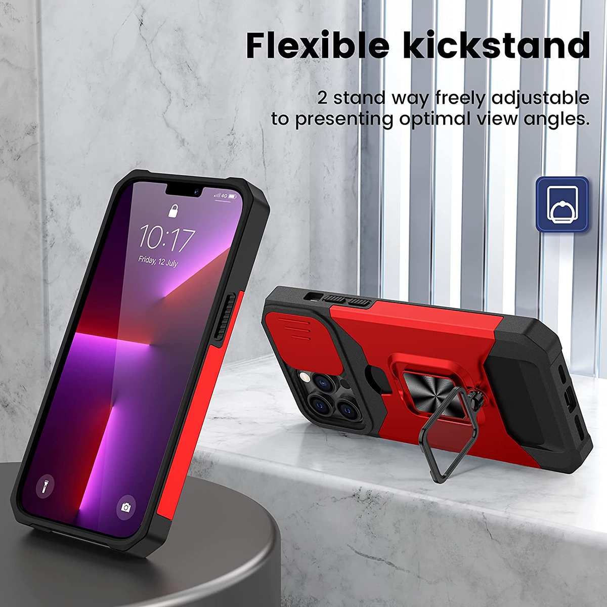 Für Motorola Moto G Power 5G 2025 Hybrid Wallet Card & Ring Stand Case Hülle - Bild 38 von 51