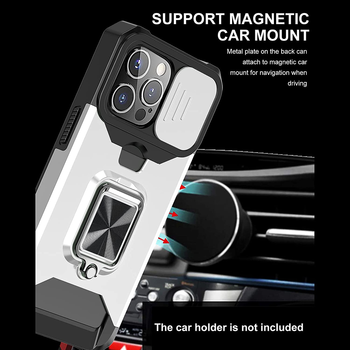 Für Motorola Moto G Power 5G 2025 Hybrid Wallet Card & Ring Stand Case Hülle - Bild 48 von 51