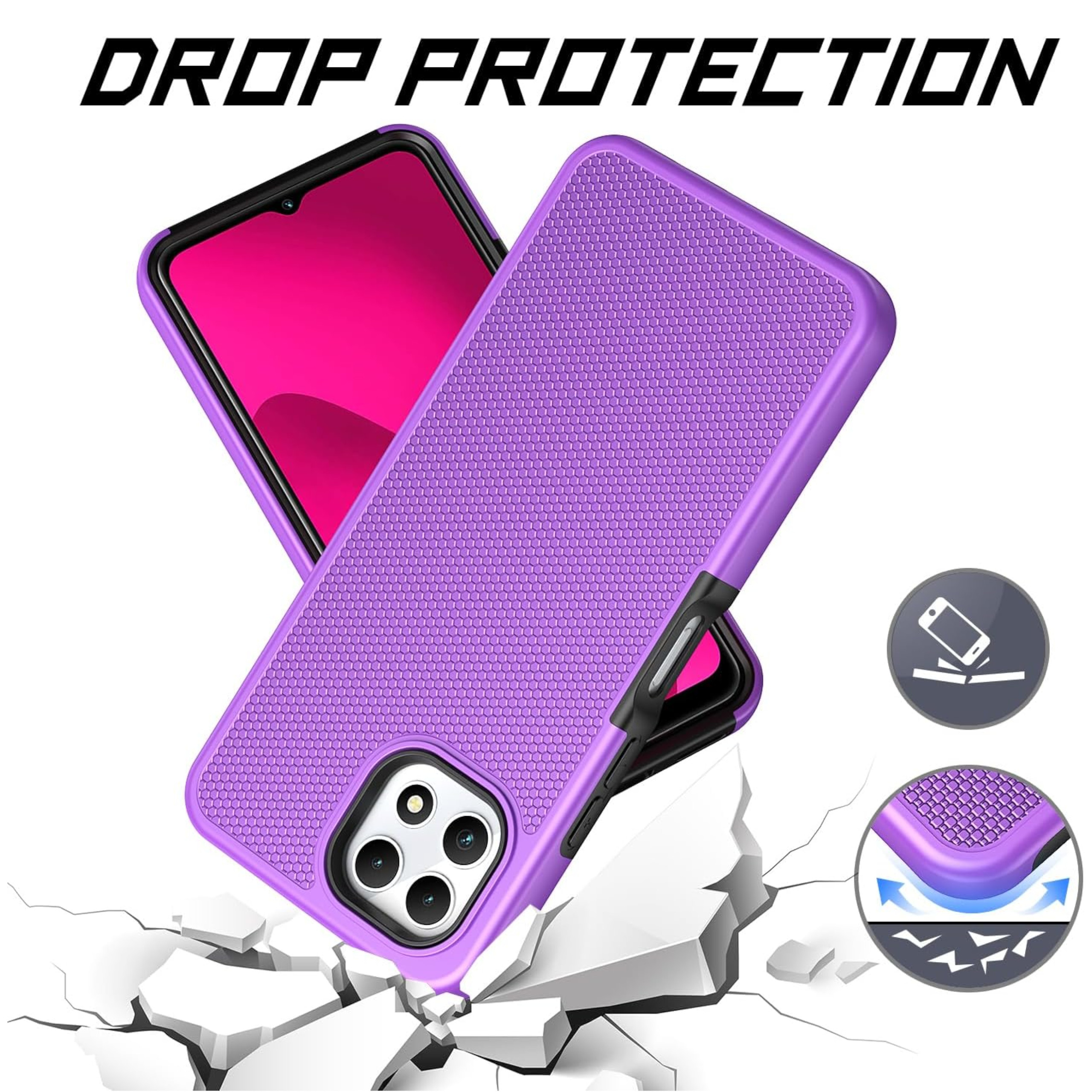 For Motorola Moto G Power 5G 2025 TPU Silicone Hybrid Textured Rugged Case Cover - Picture 40 of 51